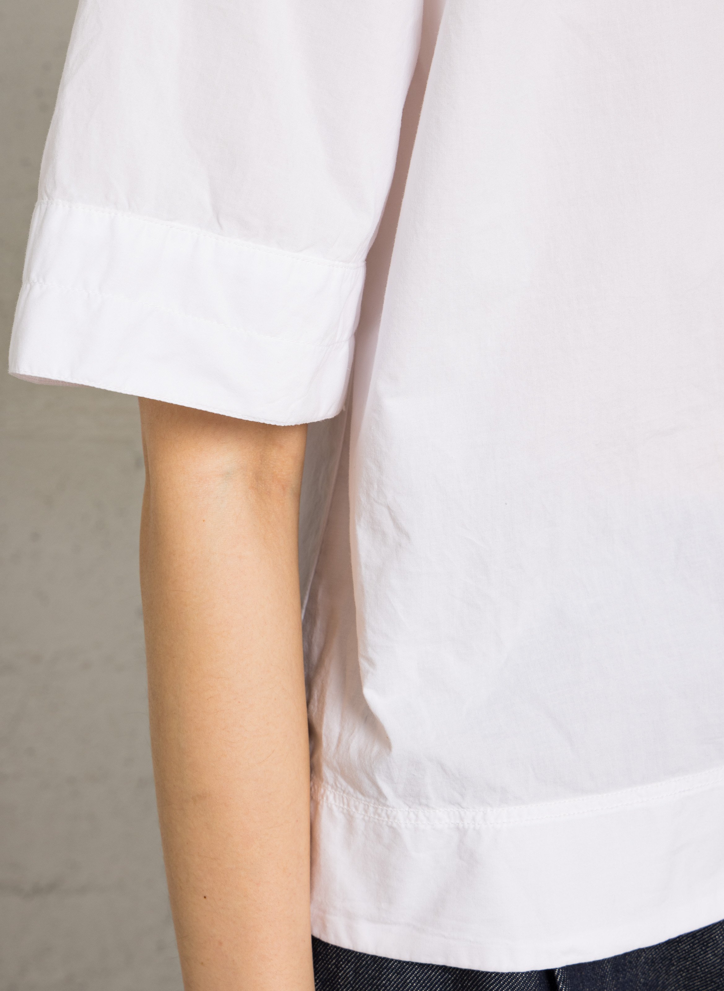 Oversize-Bluse aus Bio-Baumwolle mit klassischem Kragen RUE DE TOKYO Weiss