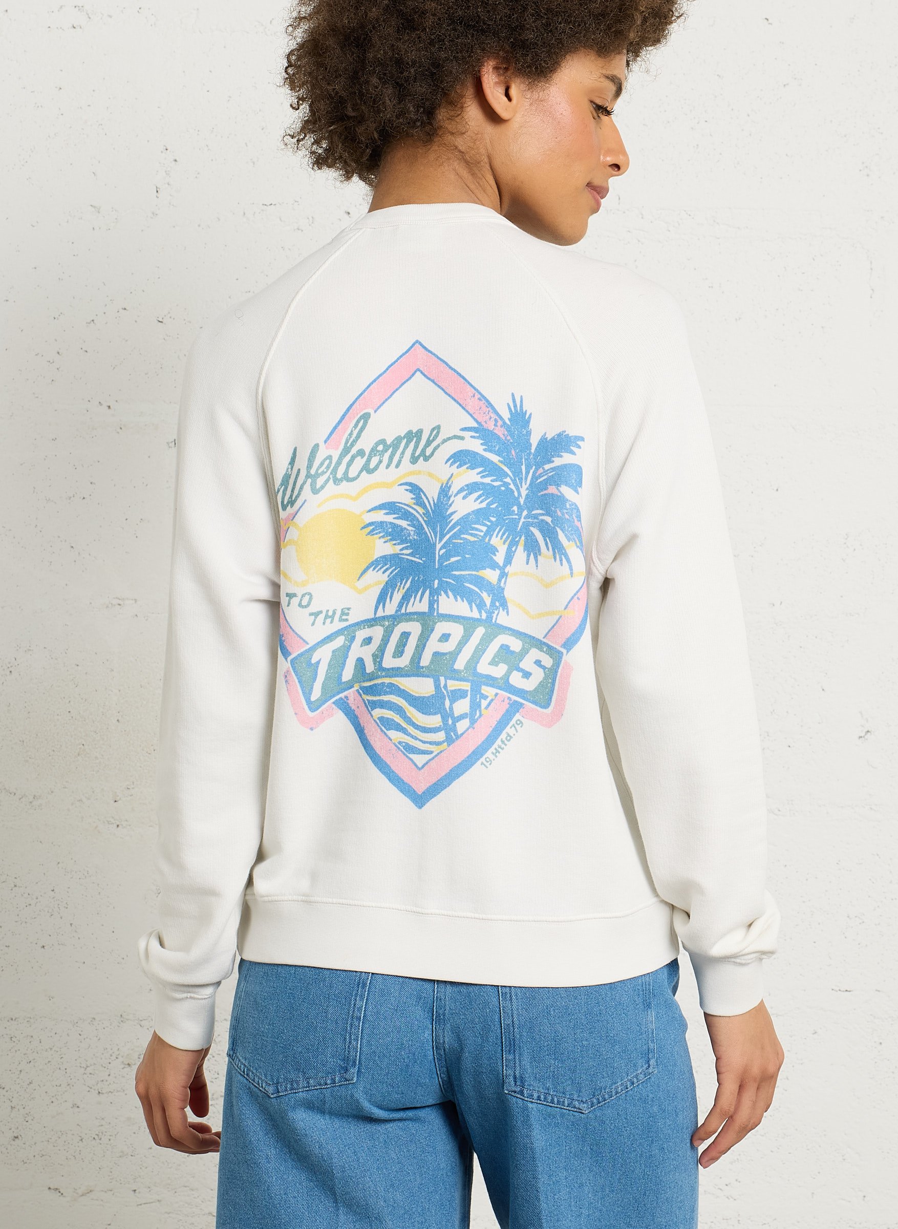 Sweat col rond en coton HARTFORD Multicolore
