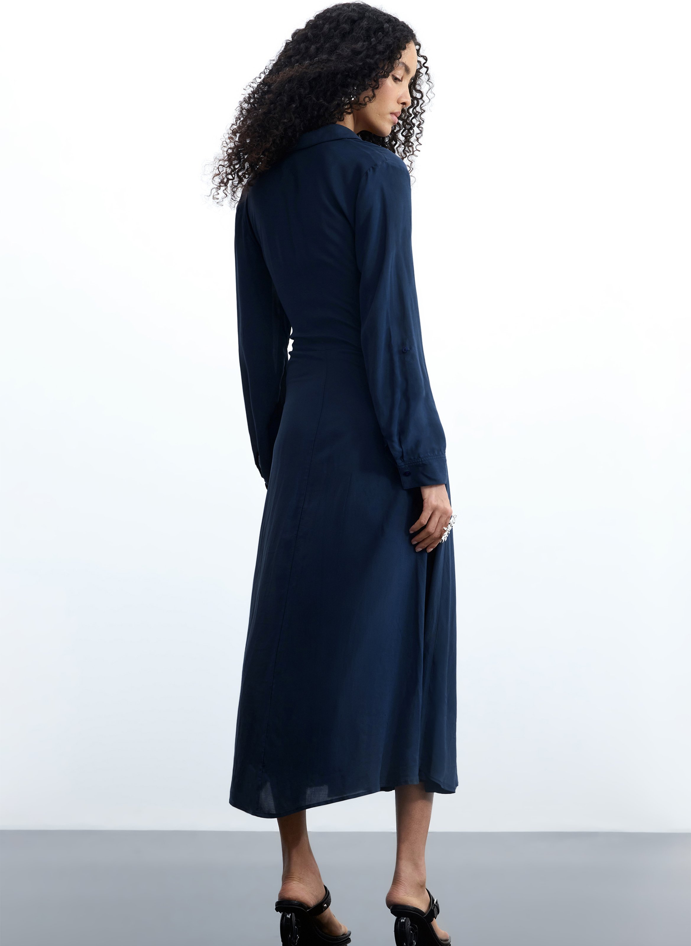 Vestido largo evasé DESIGUAL Azul