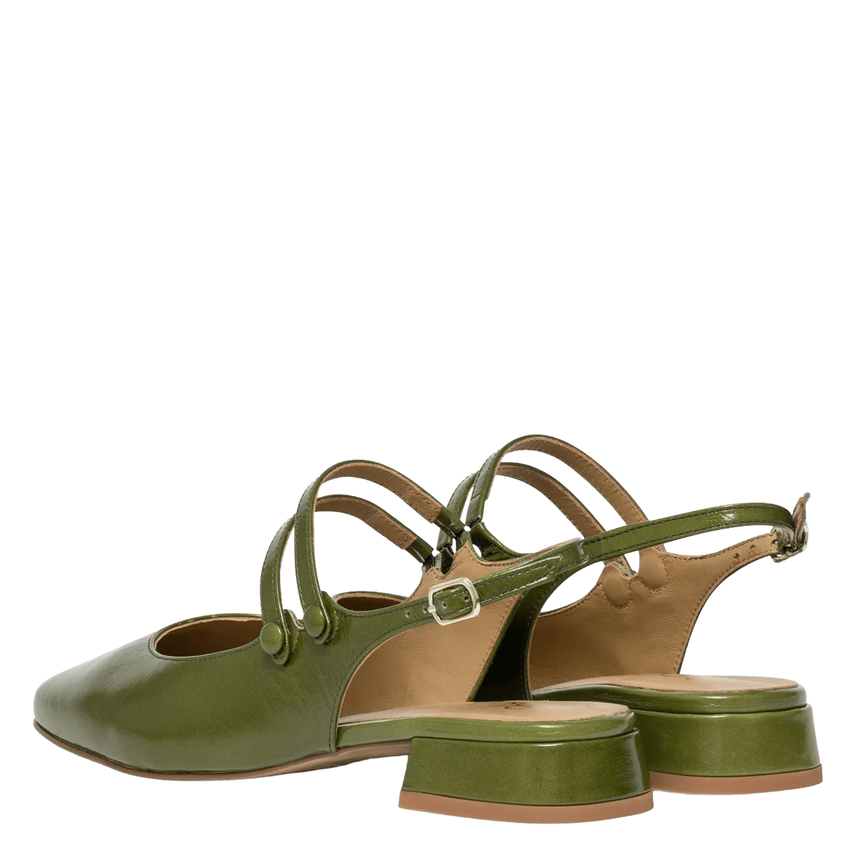 Ballerines en cuir BOCAGE Vert