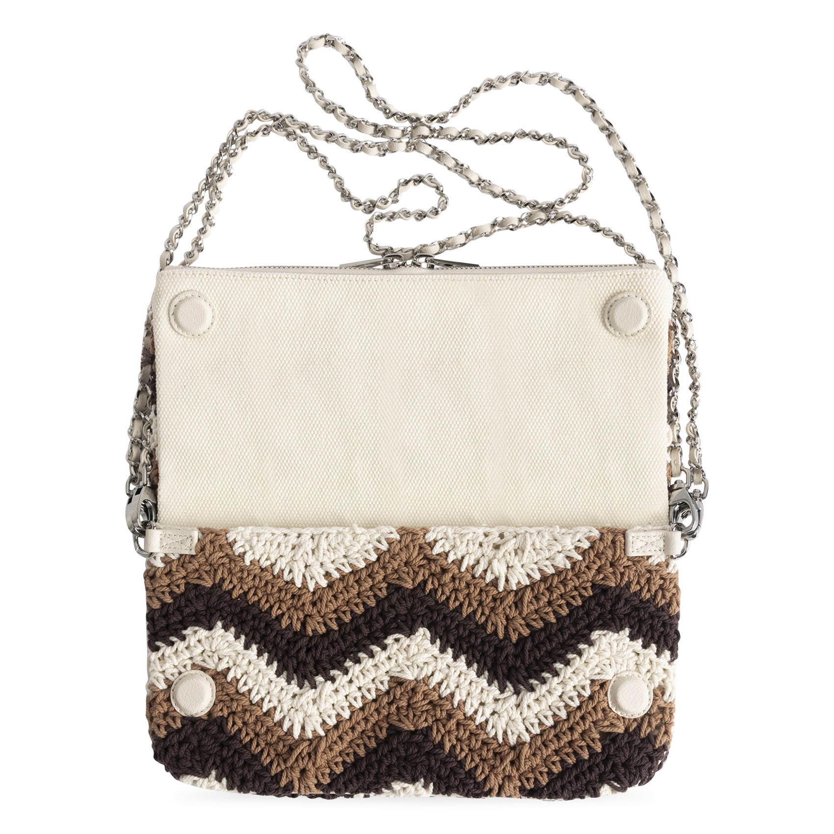Katoenen macramé clutch ZADIG&VOLTAIRE Bruin
