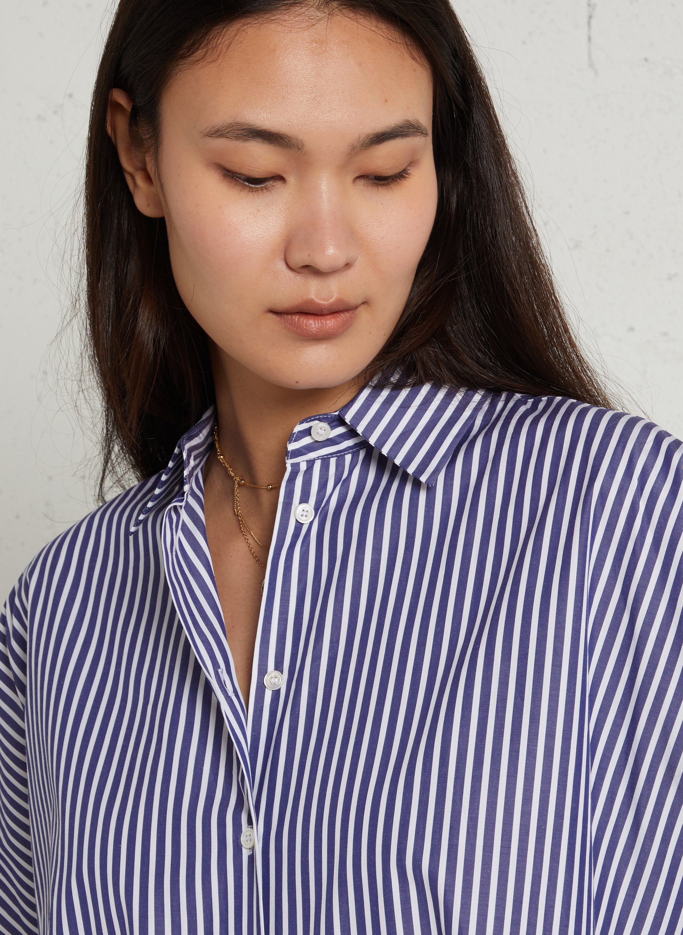 Chemise ample boutonnée à rayures MAX MARA WEEK END Bleu