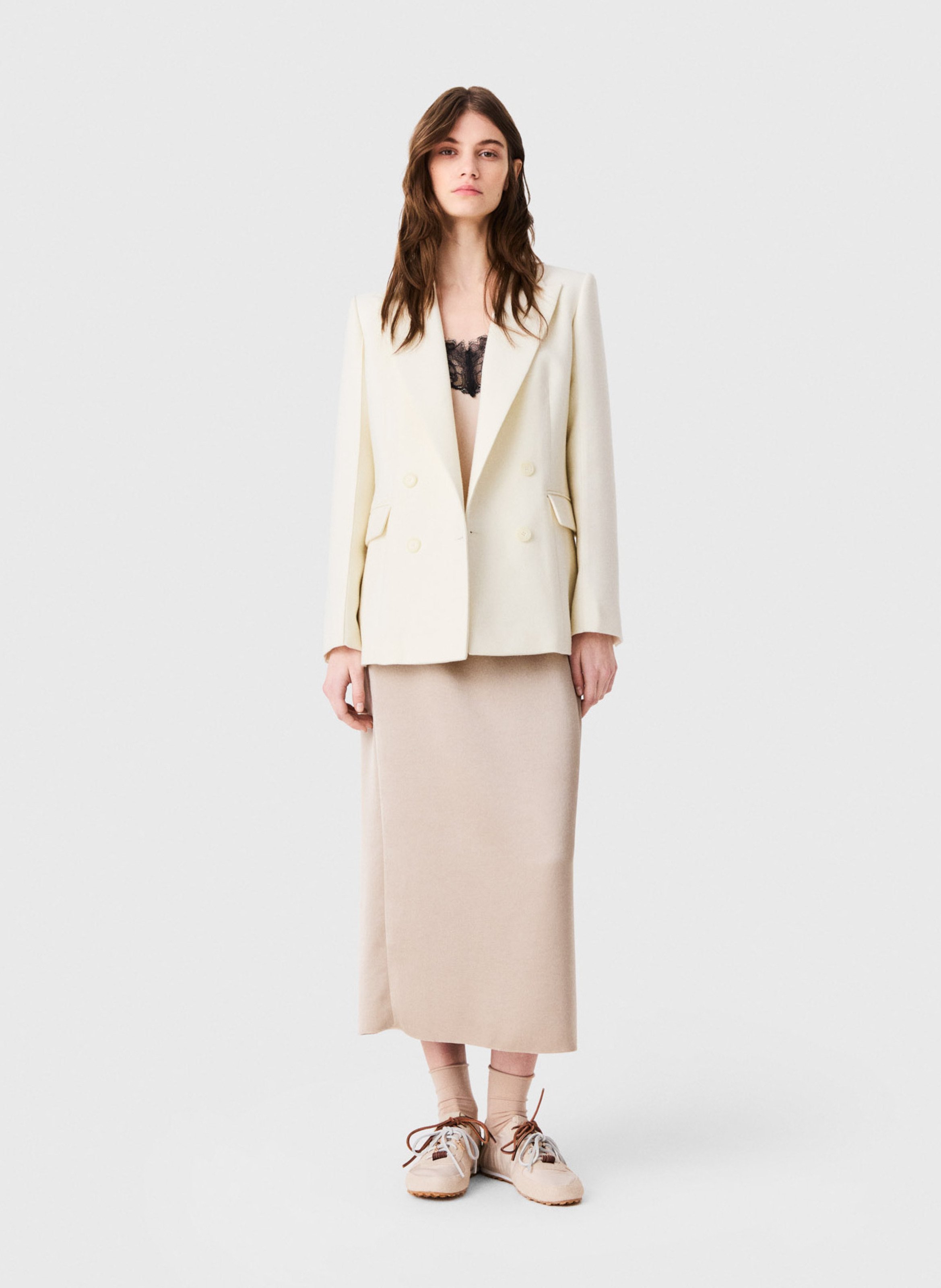 Fitted suit jacket MAJE Beige