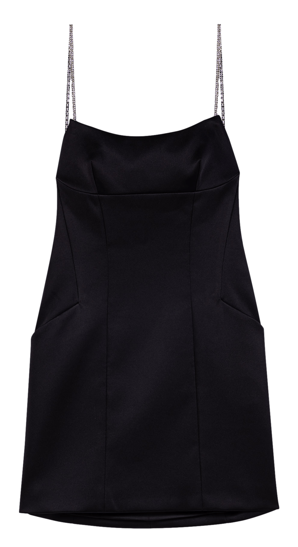 Short dress with strappy rhinestones MAJE Black