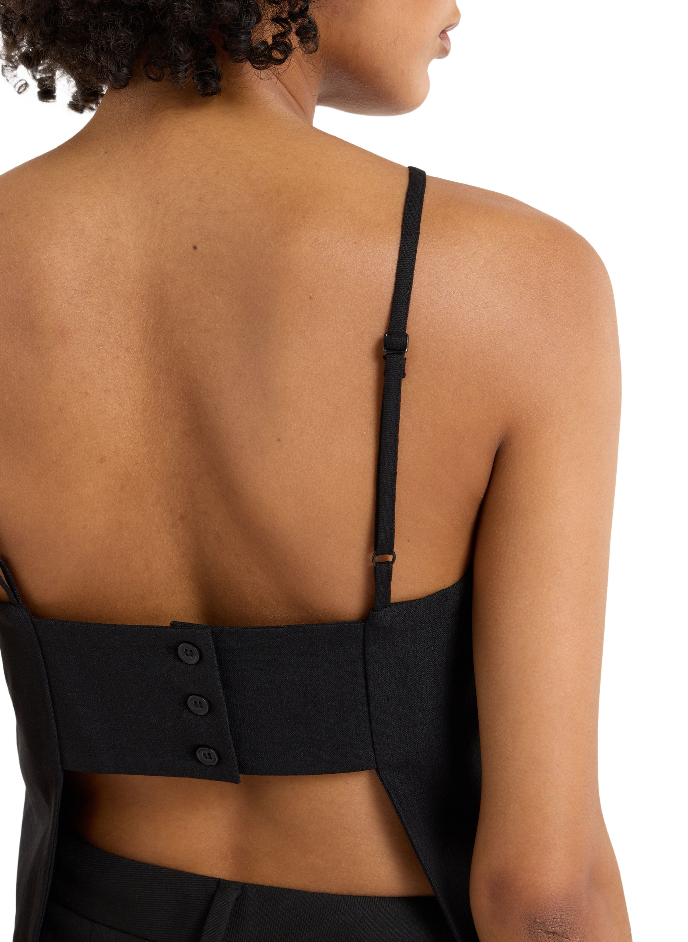 Sleeveless wool blend top SAISON 1865 Black