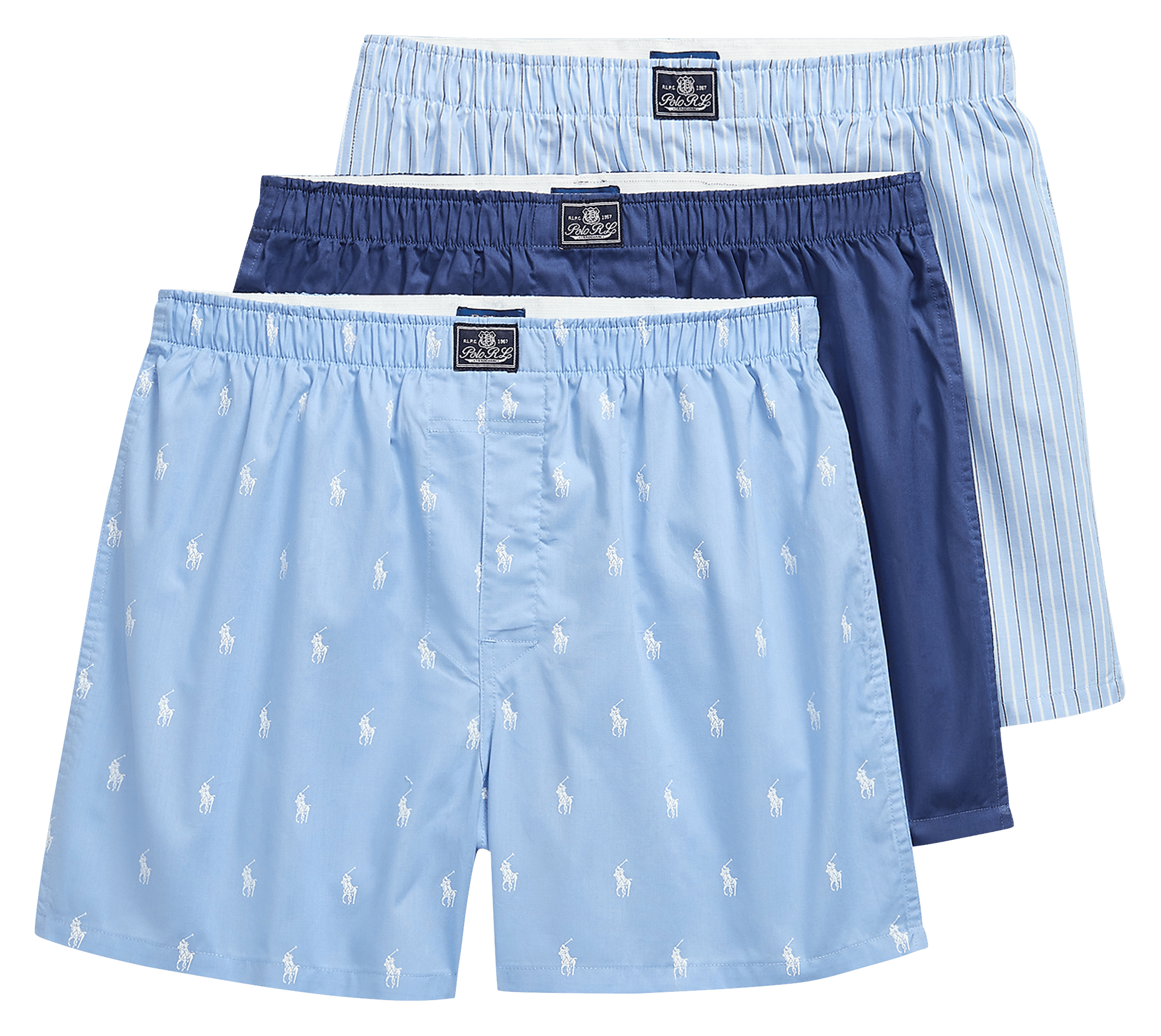 3 katoenen onderbroeken POLO RALPH LAUREN Blauw