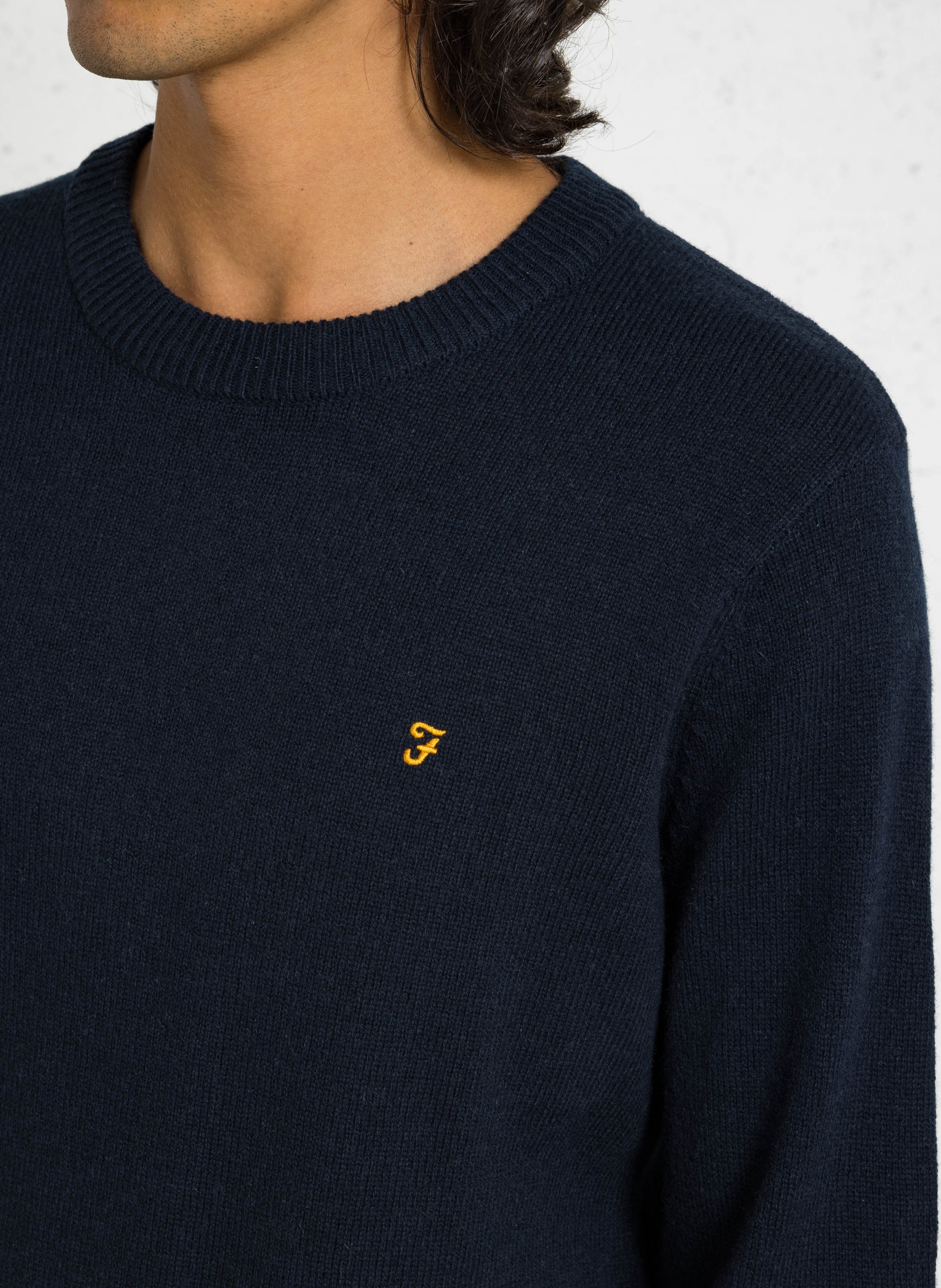 Streifenpullover aus Wolle FARAH Blau