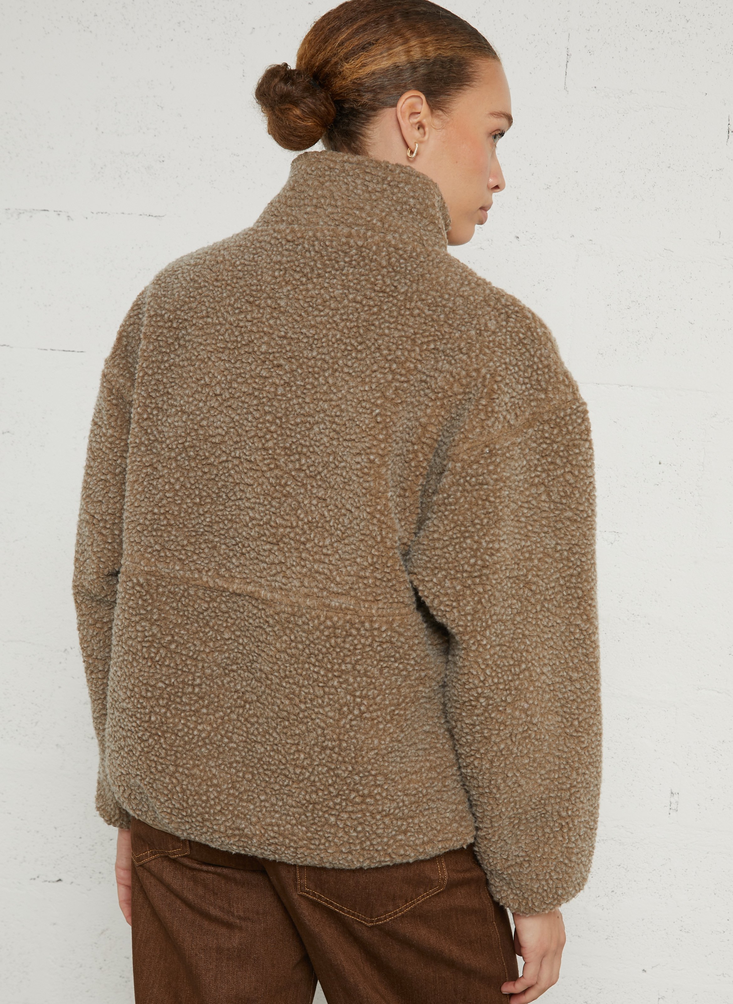 Fleecejack met rits AMERICAN VINTAGE Bruin