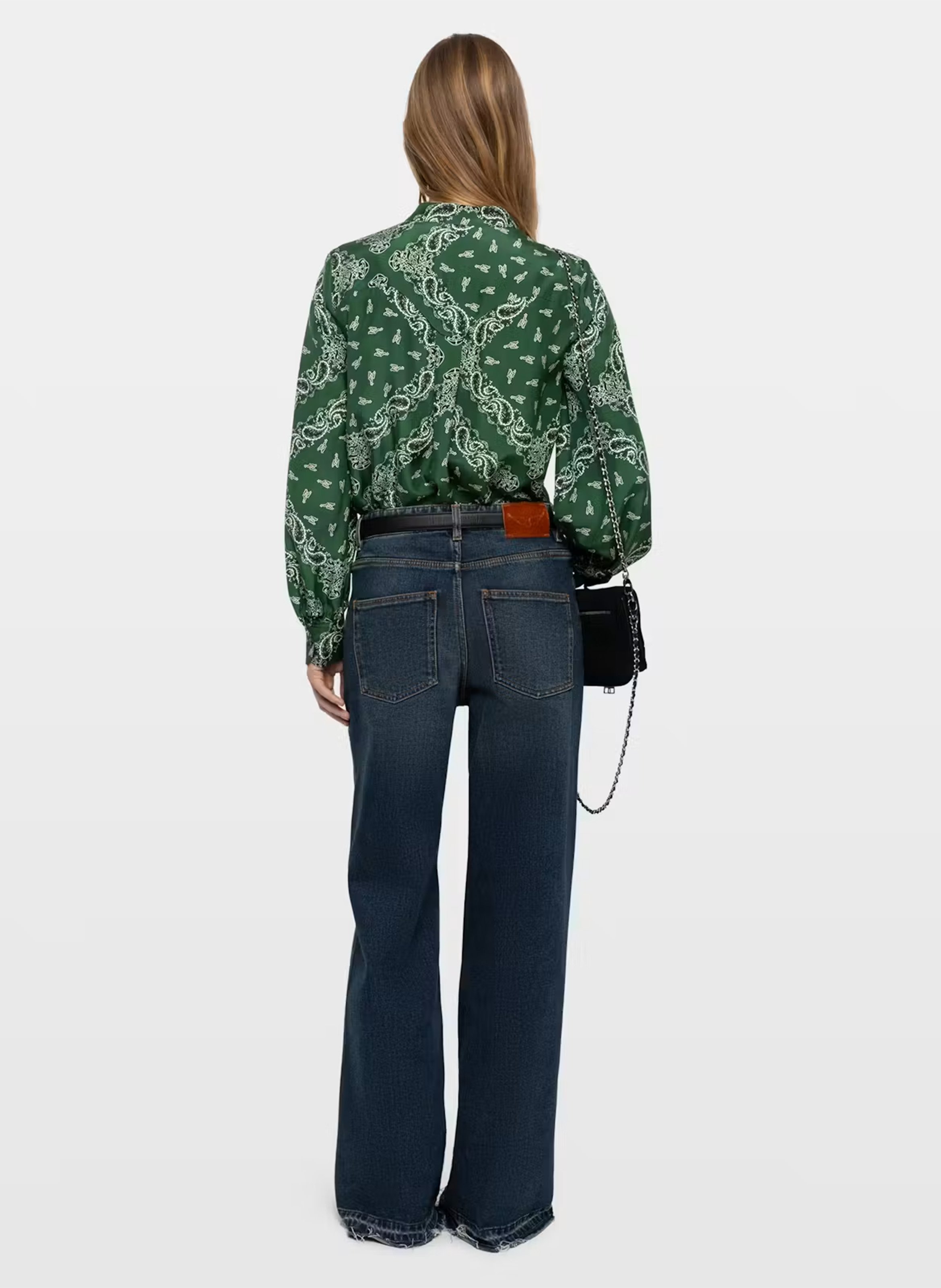 Chemise fluide imprimée en soie ZADIG&VOLTAIRE Vert