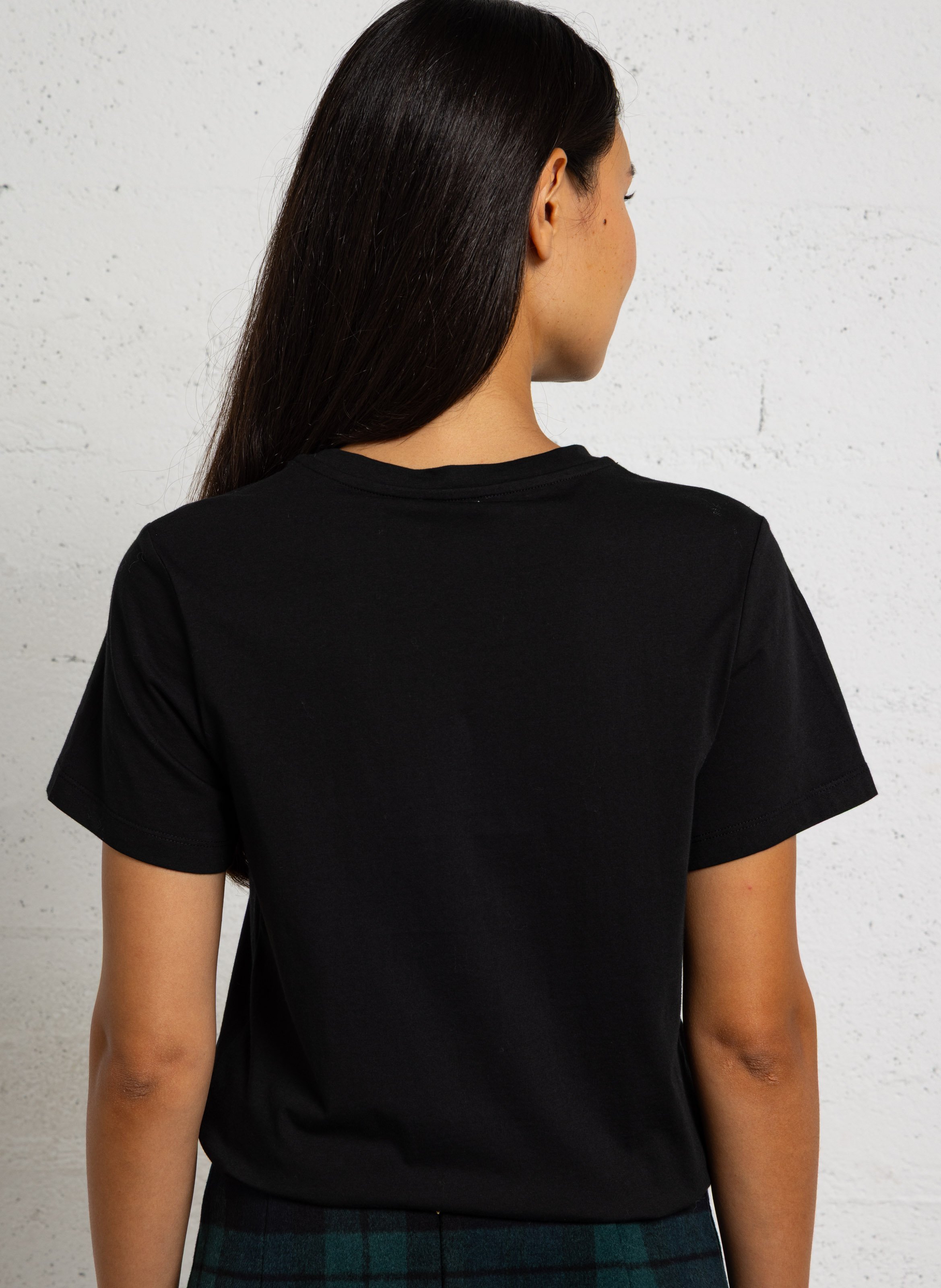 Rundhals-T-Shirt aus Baumwolle LIU JO Schwarz