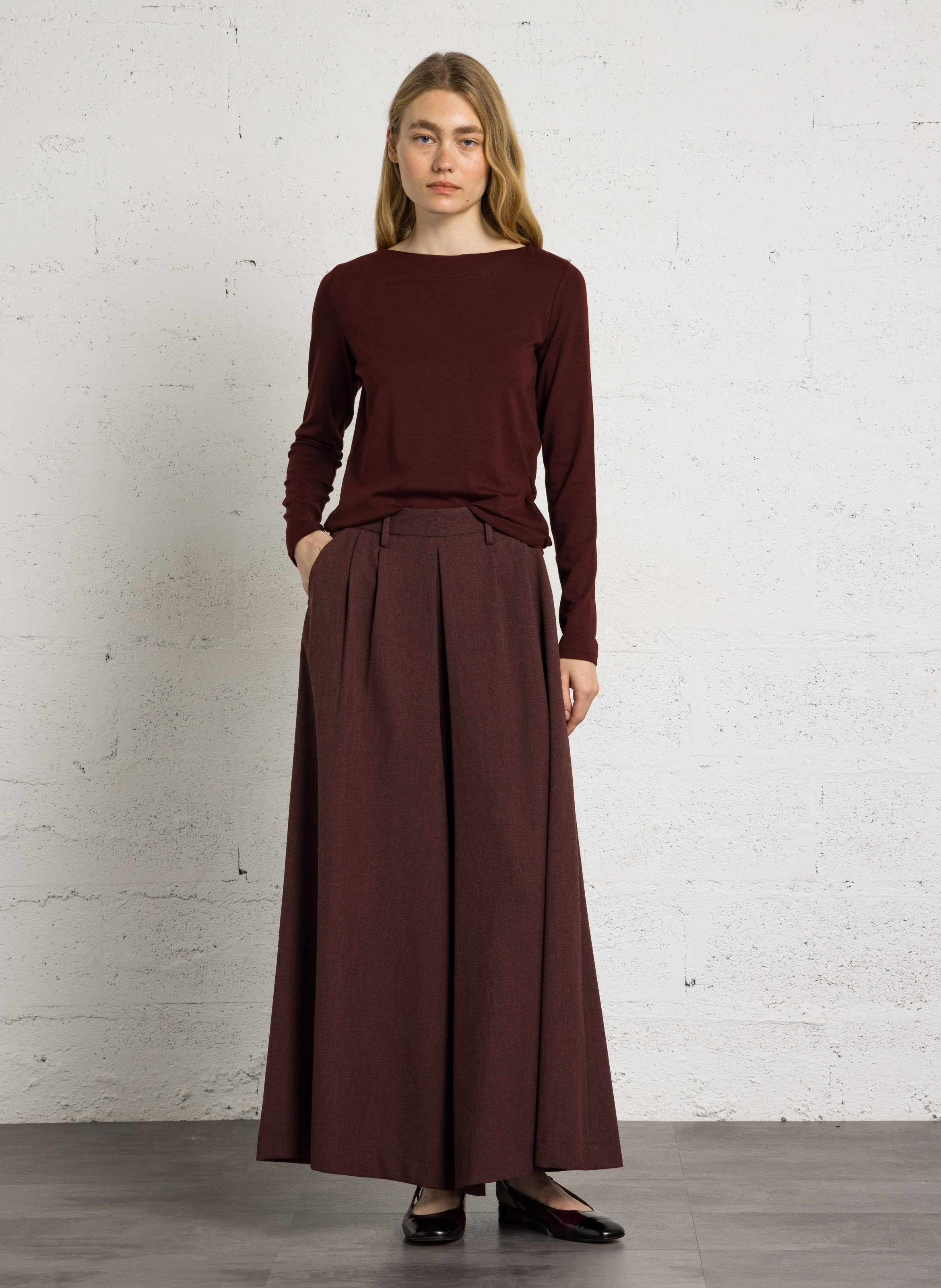 Tee-shirt droit col rond MAISON 123 Rouge