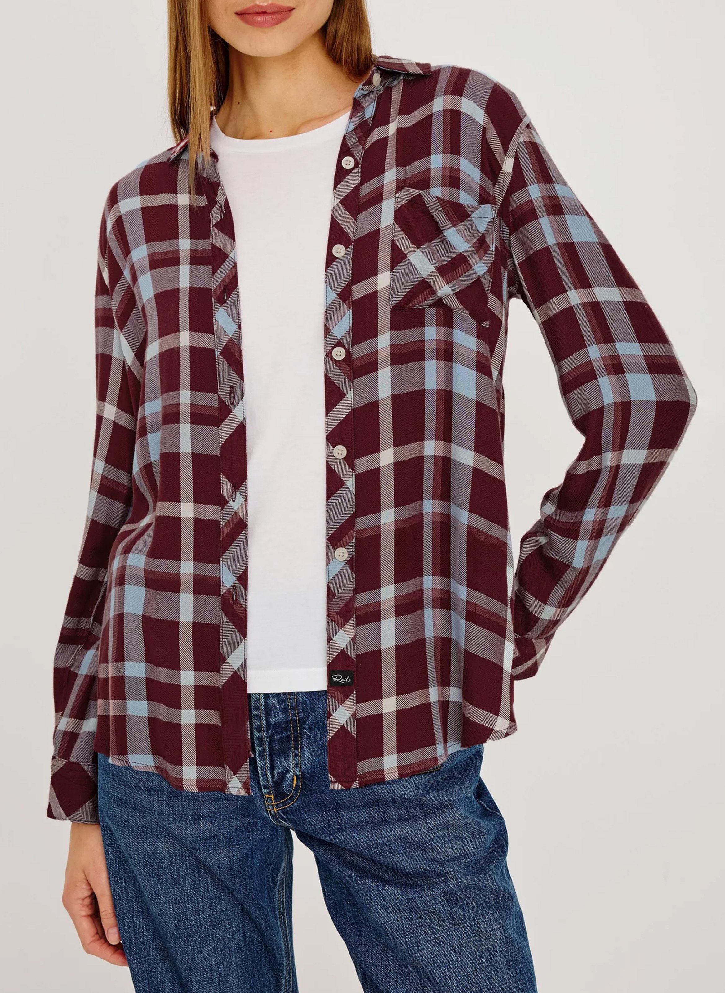 Straight checked shirt RAILS Red
