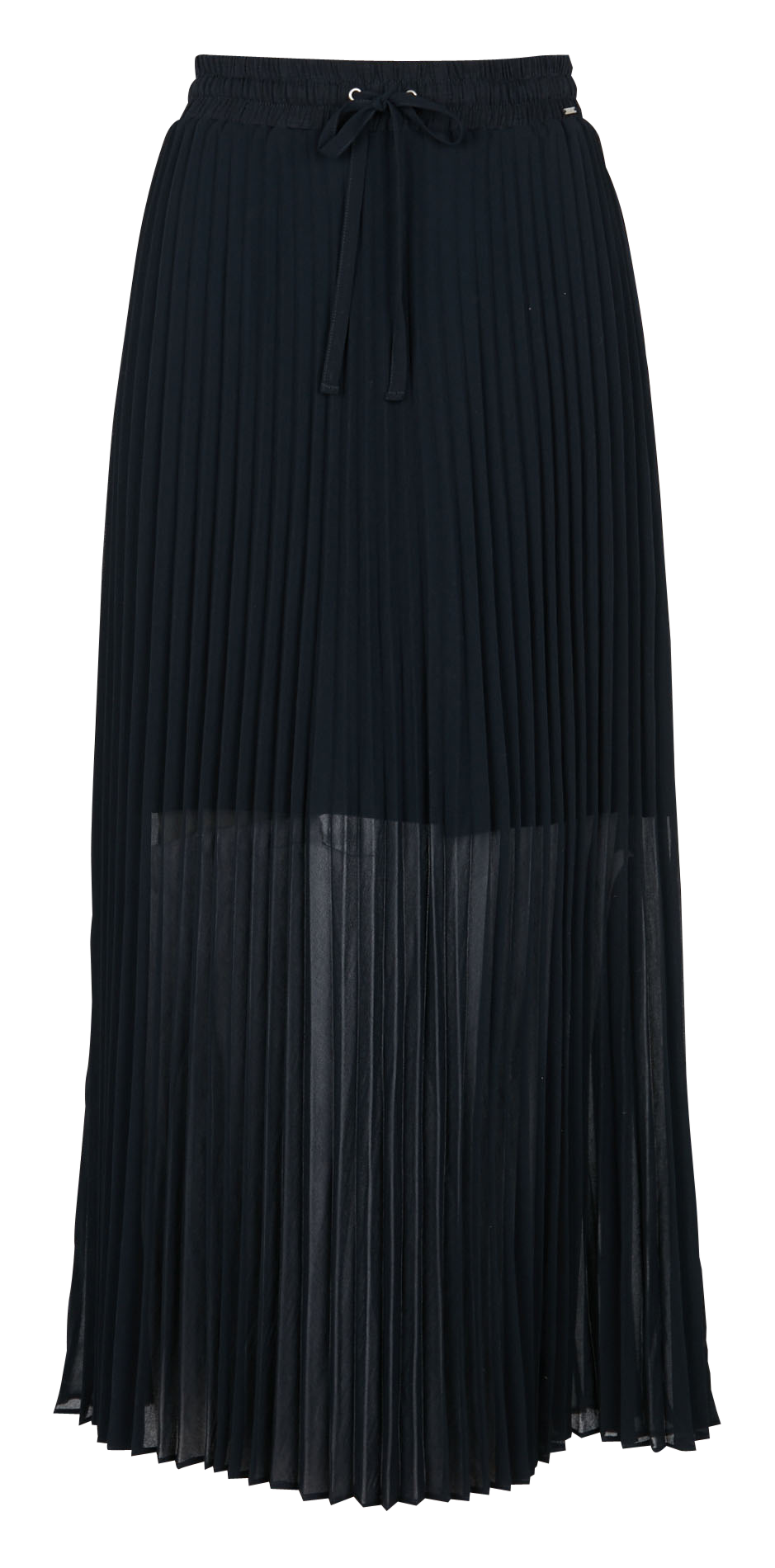 Jupe longue plissée en crêpe IKKS Bleu