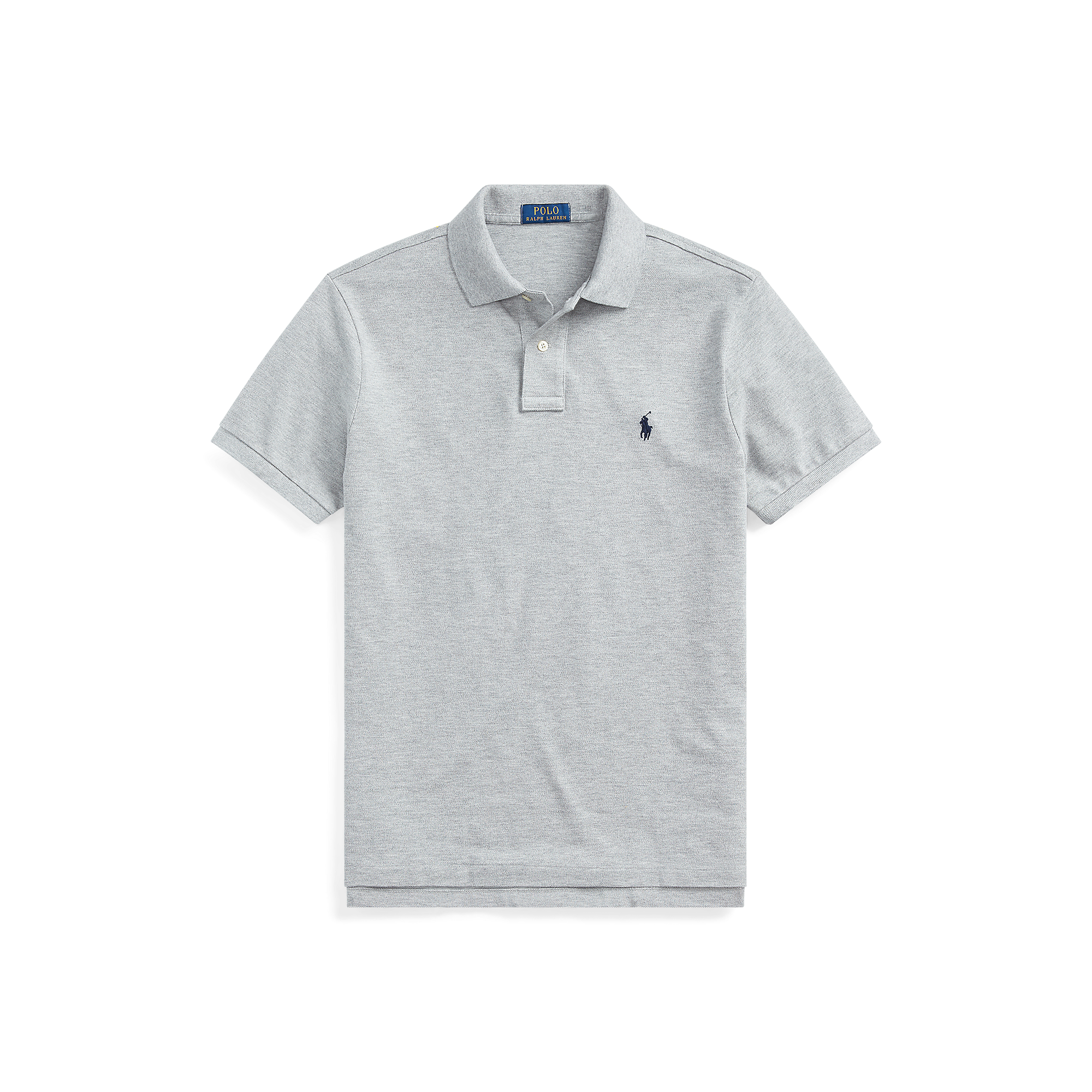 Baumwoll-Poloshirt - tailliert, kurzärmlig POLO RALPH LAUREN Grau