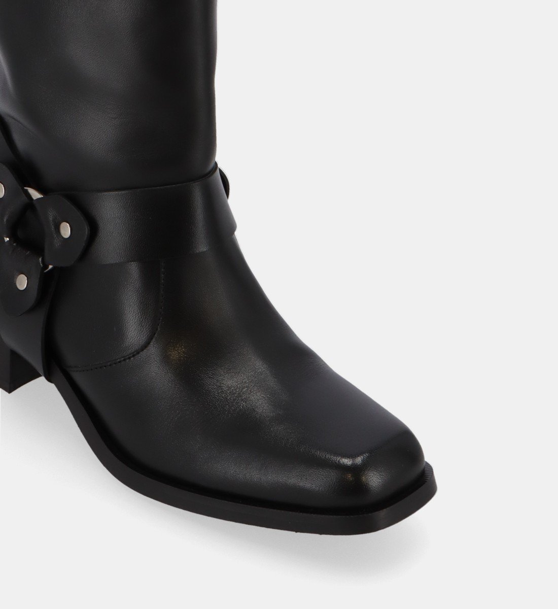 Biker leather boots ALOHAS Black