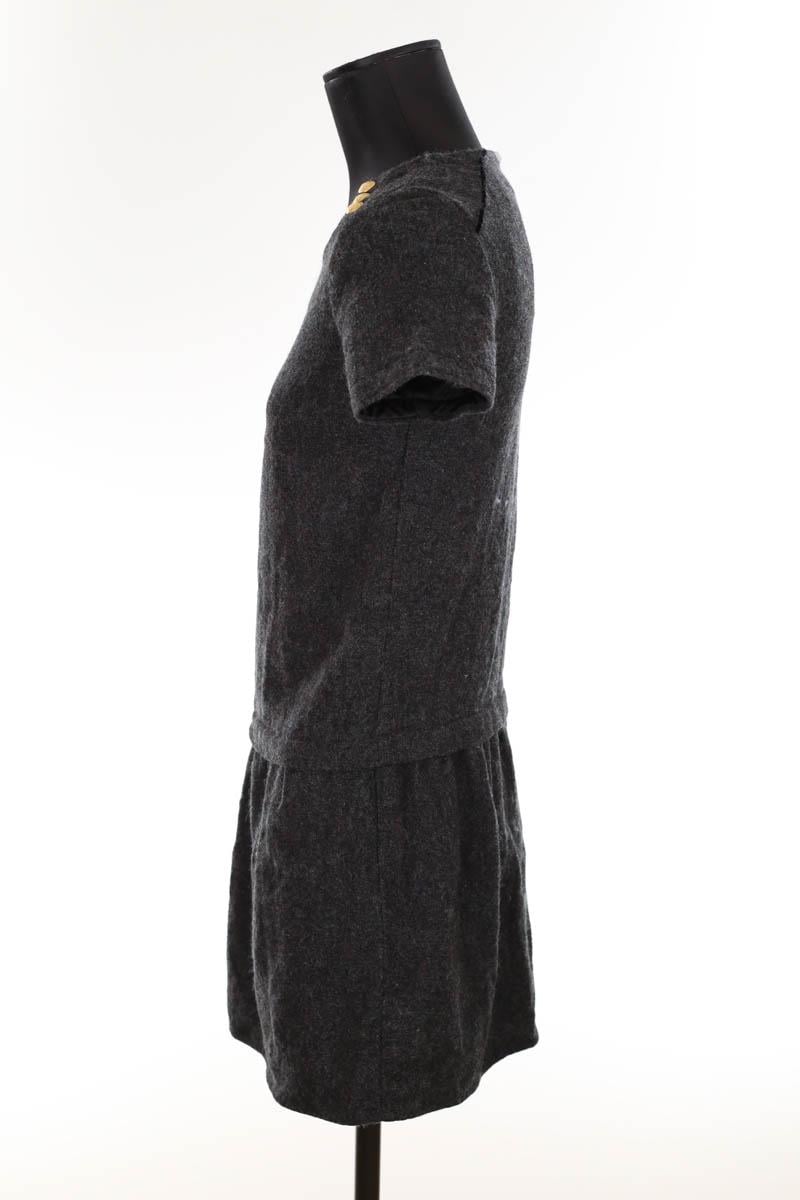 V-neck dress SEZANE - Seconde main Grey