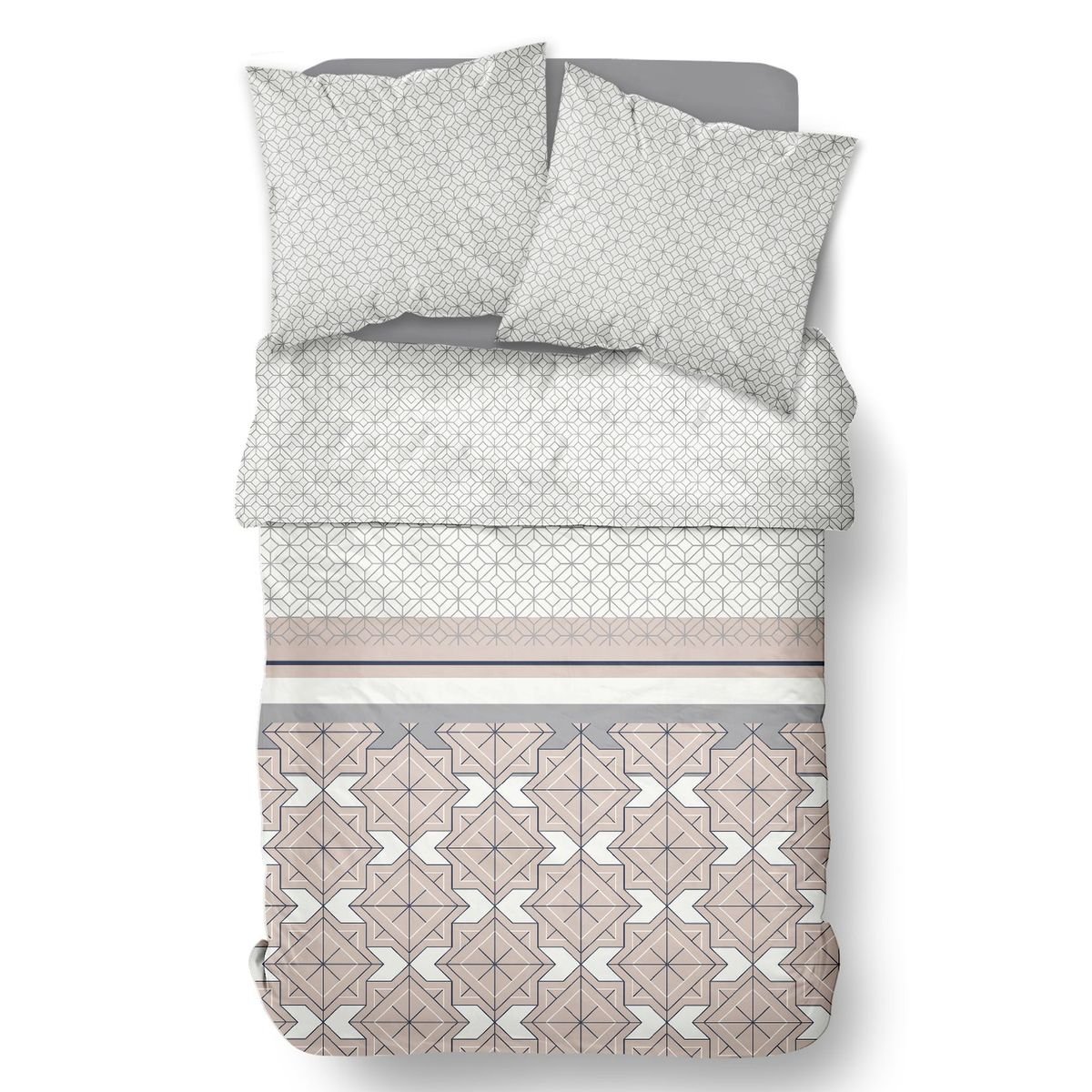 Printed cotton bed set TODAY LINGE DE MAISON White