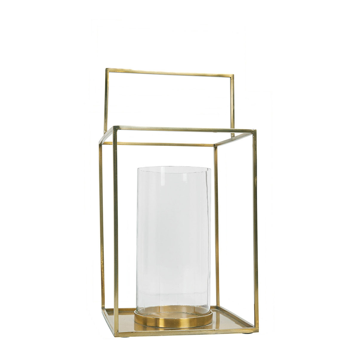 Set of 2 Hector lanterns in brass finish metal BLANC D'IVOIRE Golden