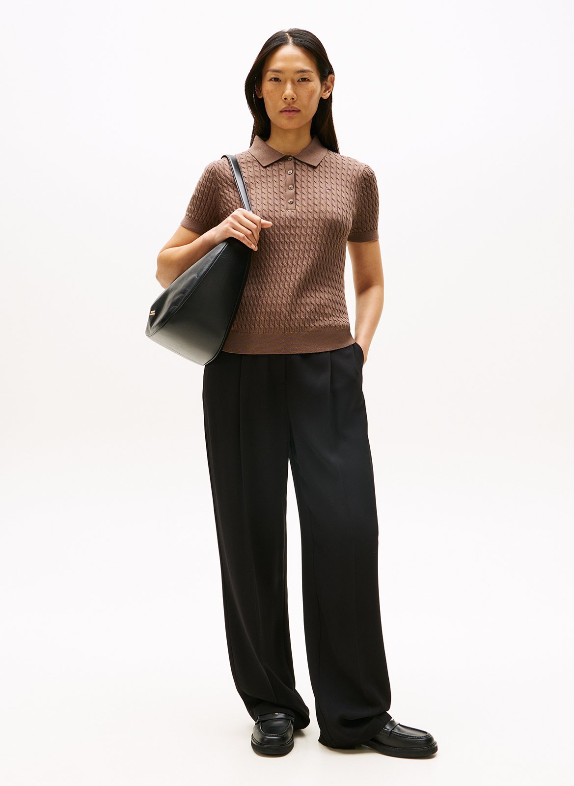 Cotton polo TOMMY HILFIGER Brown