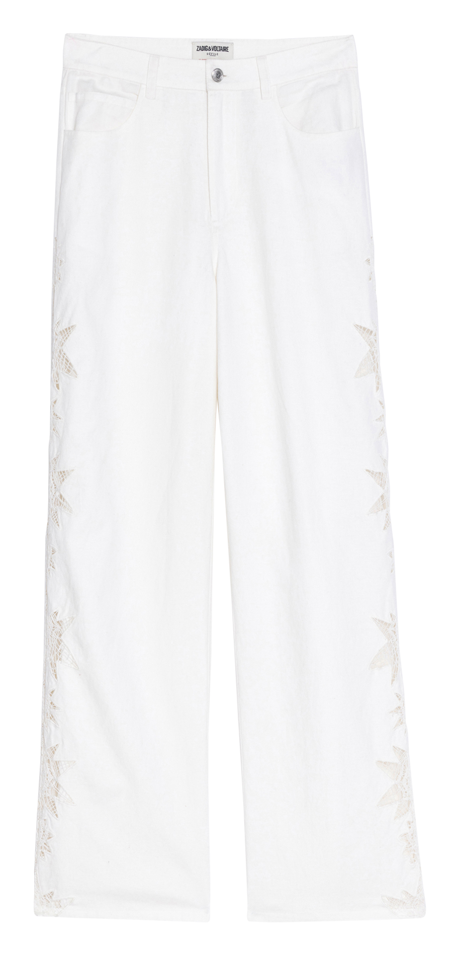 Pantalon large en lin mélangé ZADIG&VOLTAIRE Blanc