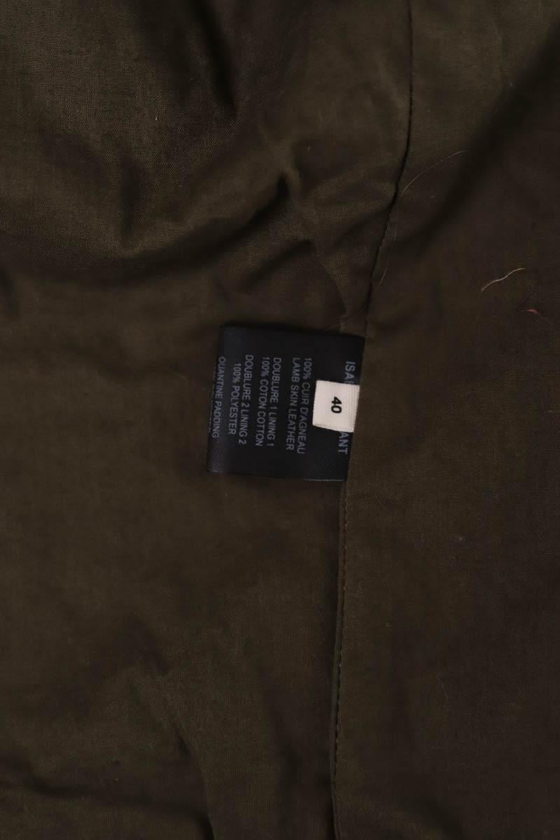 Leather jacket ISABEL MARANT ÉTOILE - SECONDE MAIN Khaki