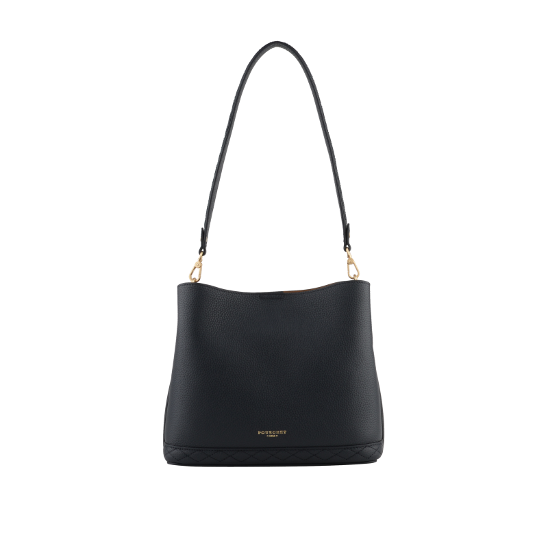 Satchel - cowhide leather POURCHET Blue