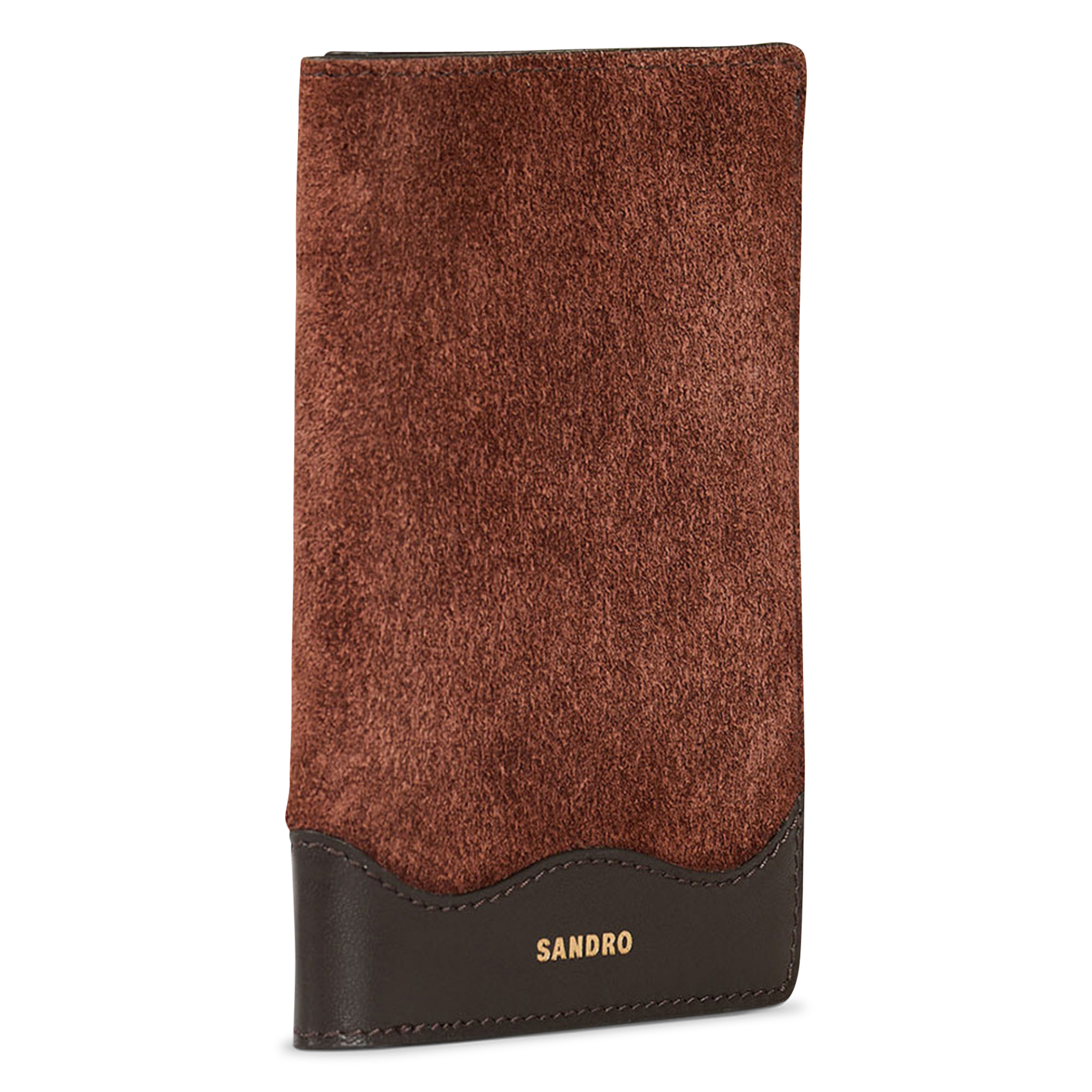 Porte-cartes en cuir SANDRO Marron