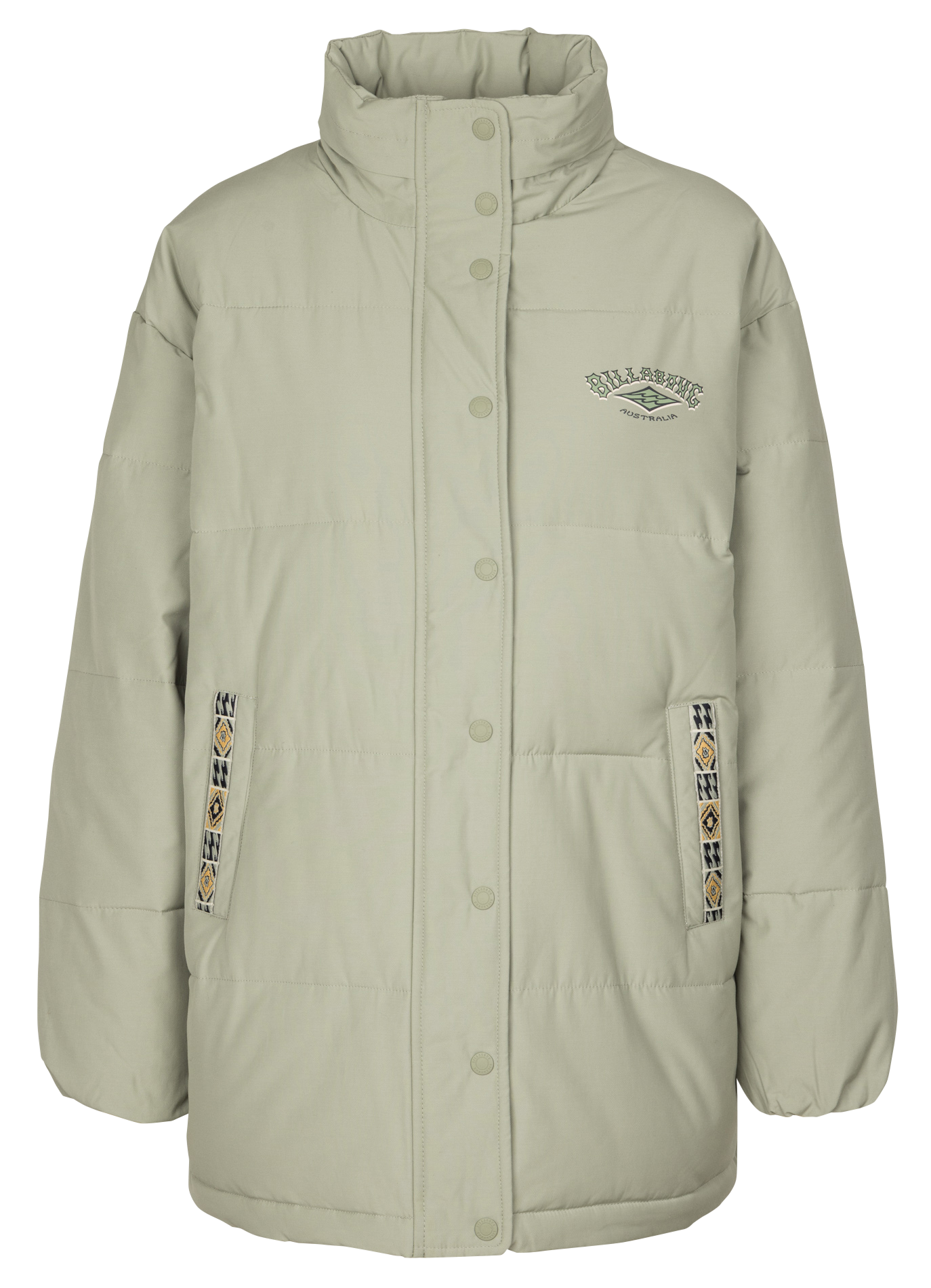 Doudoune col montant en coton mélangé BILLABONG Vert