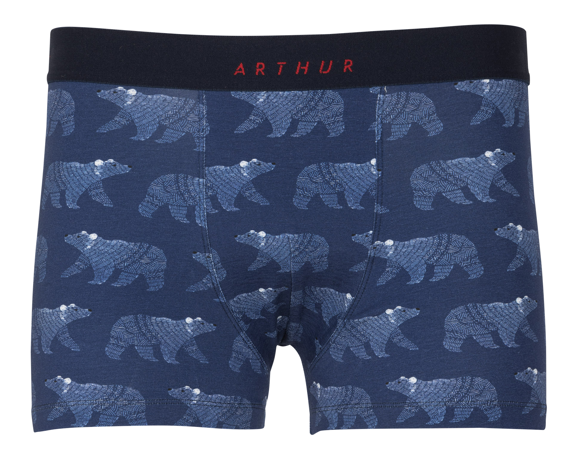 Boxer en coton mélangé imprimé ARTHUR Bleu