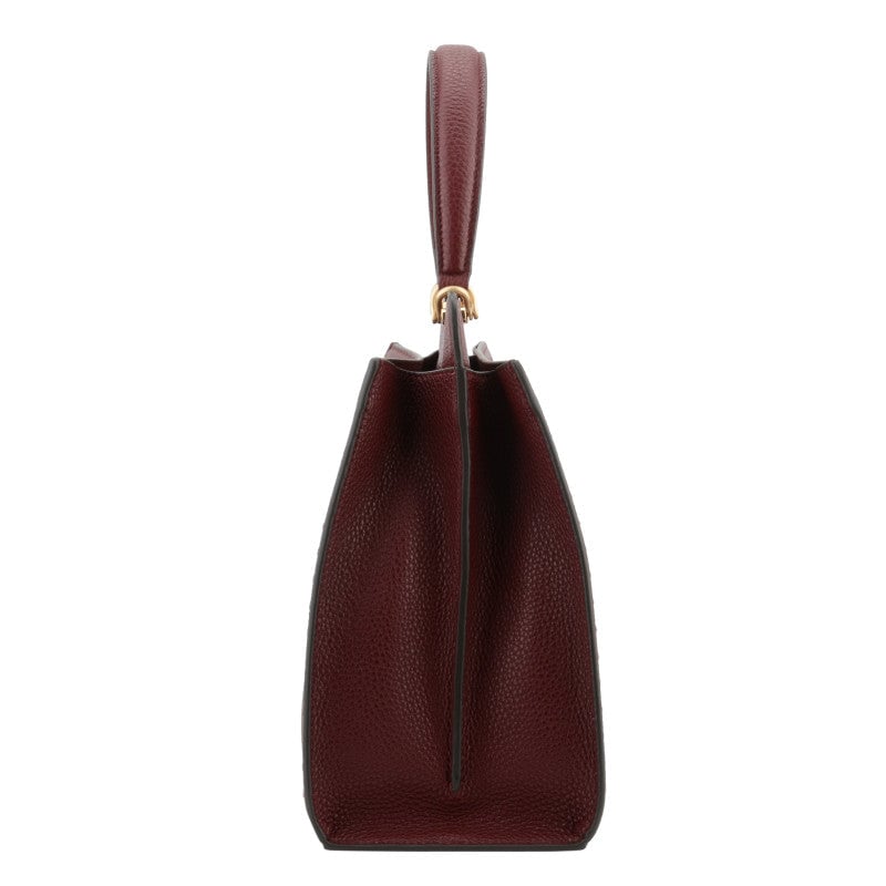 Handbag - cowhide leather POURCHET Red