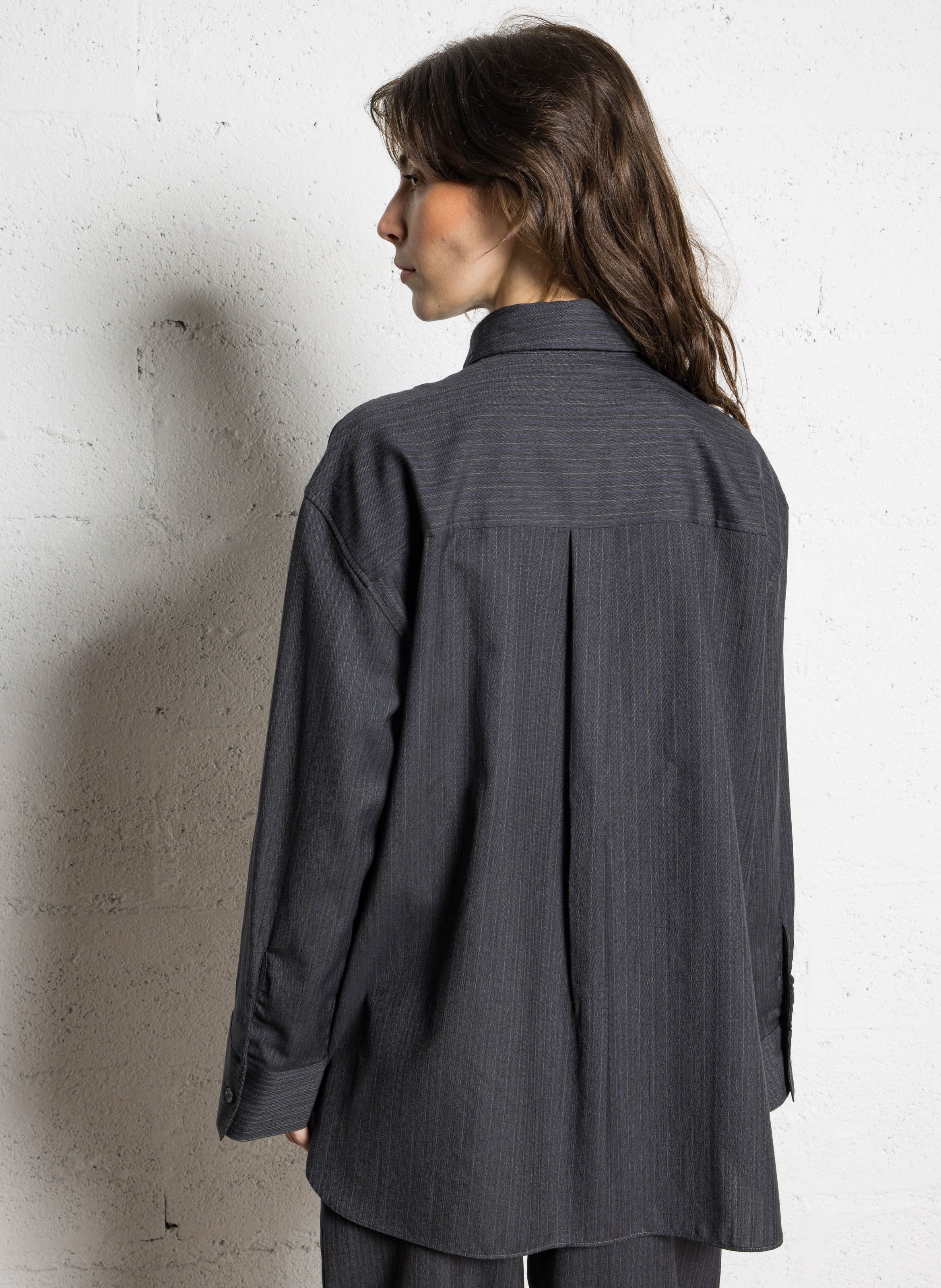 Gestreiftes Hemd aus Wolle und Baumwollmischung SOEUR Mehrfarbig