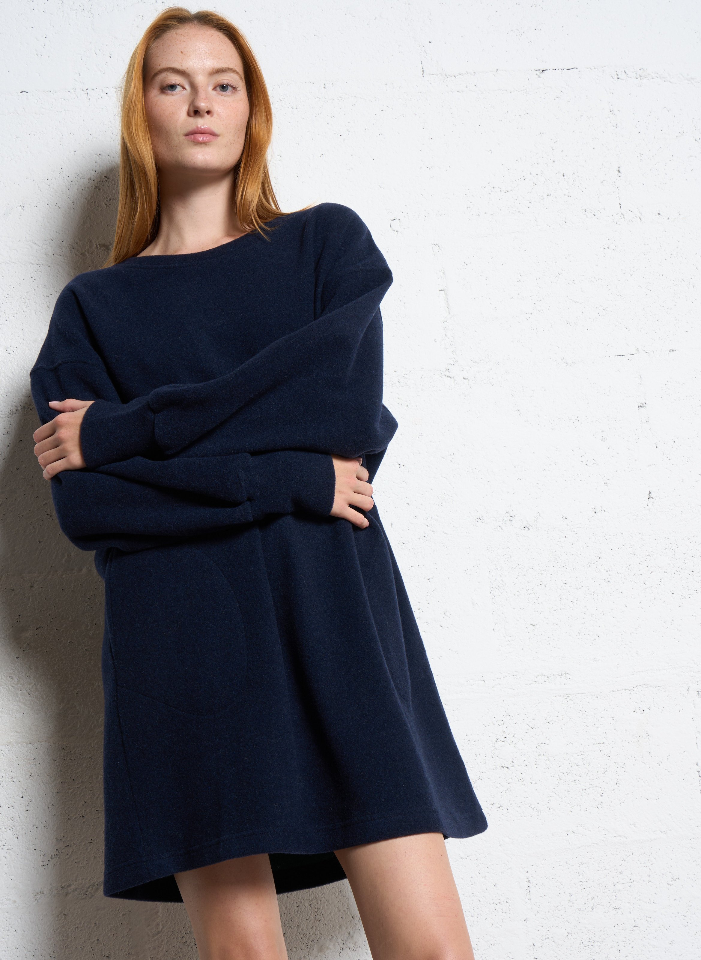 Robe courte ample unie BENSIMON Bleu