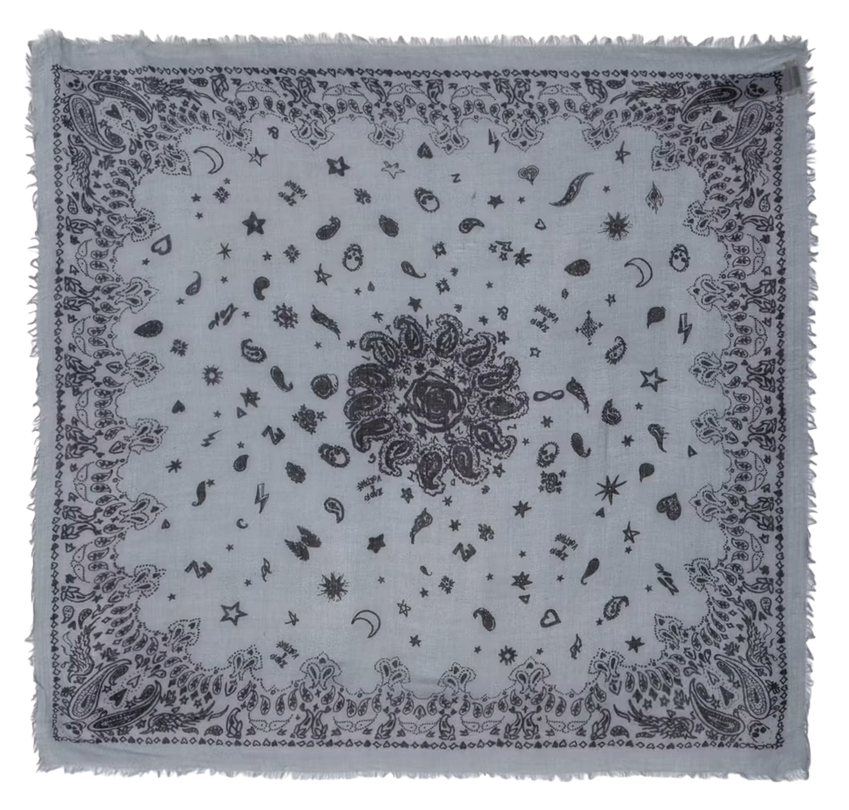 Foulard en cachemire imprimé ZADIG&VOLTAIRE Bleu