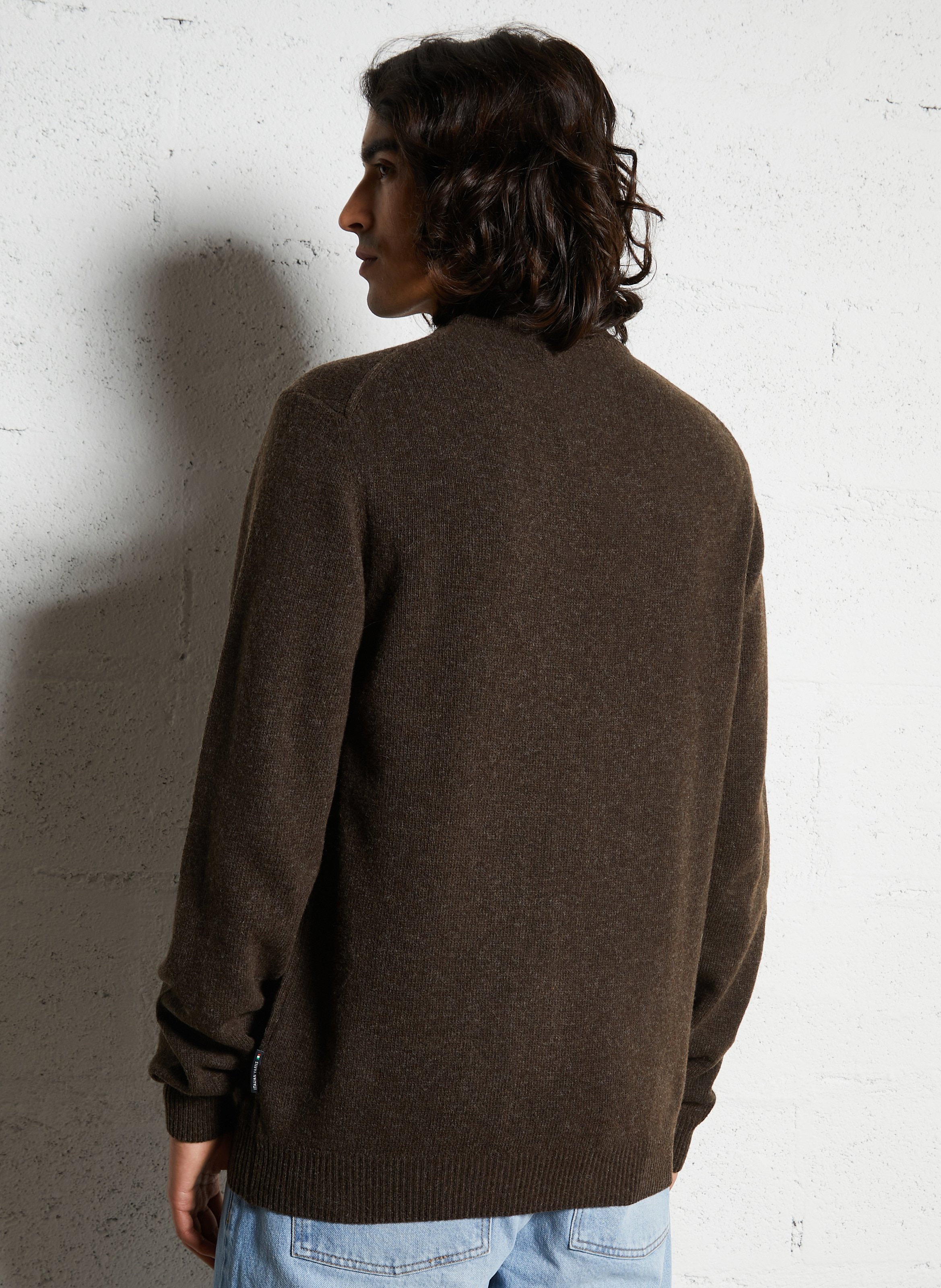 Alpaca wool sweater CASUAL FRIDAY Brown