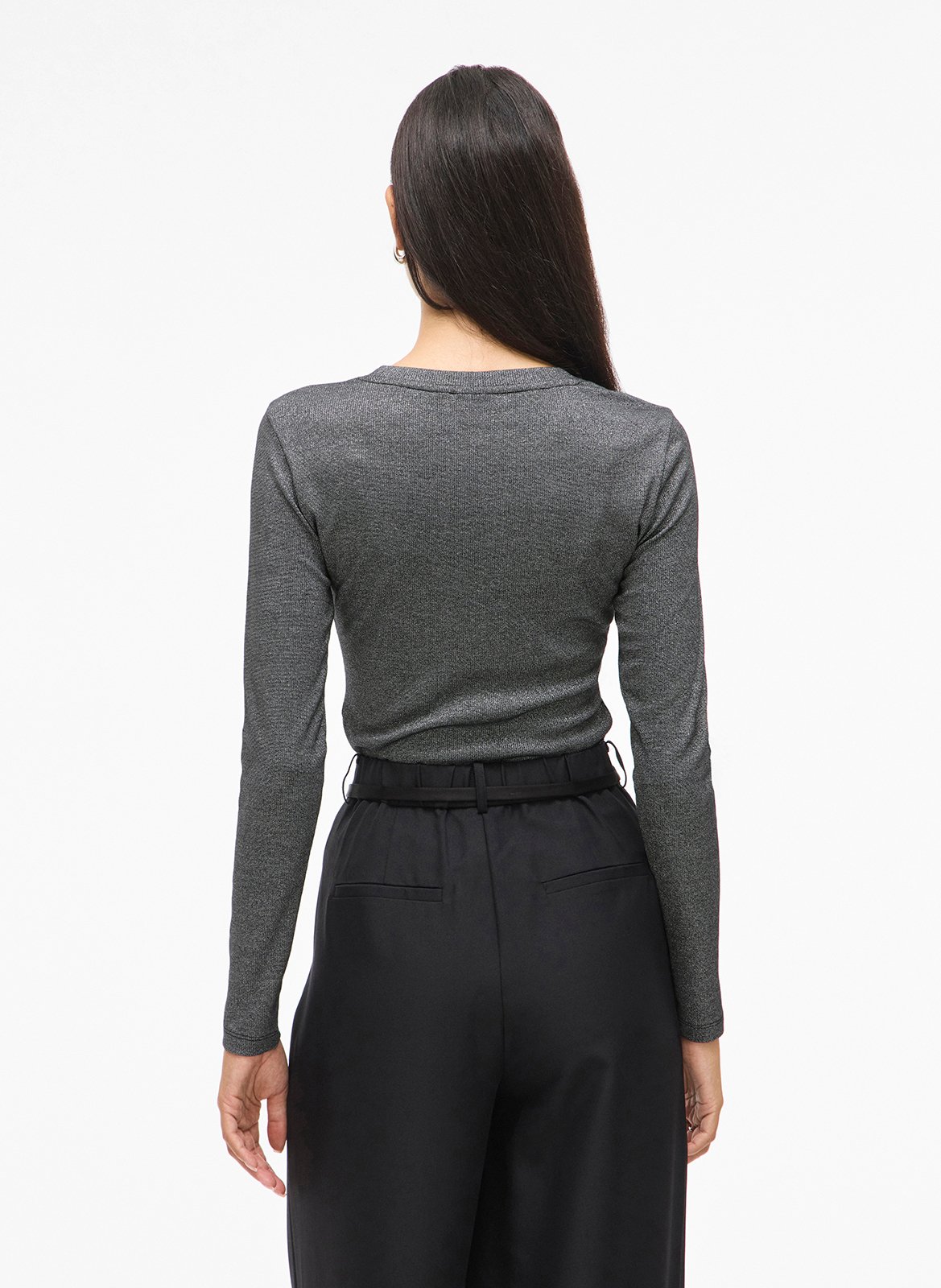 Tee-shirt col rond VILA Noir