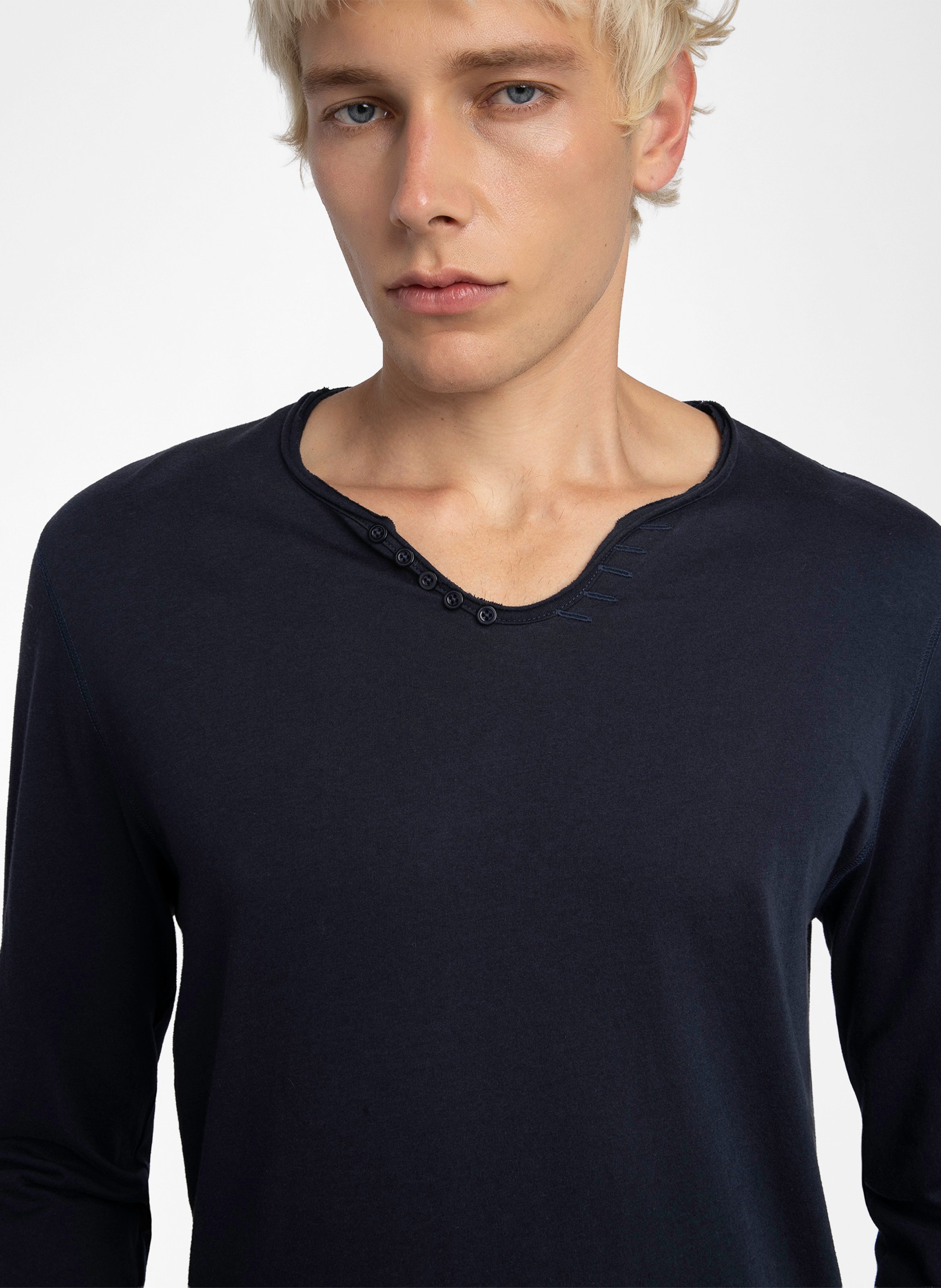 Tes-shirt droit en coton bio ZADIG&amp;VOLTAIRE Bleu