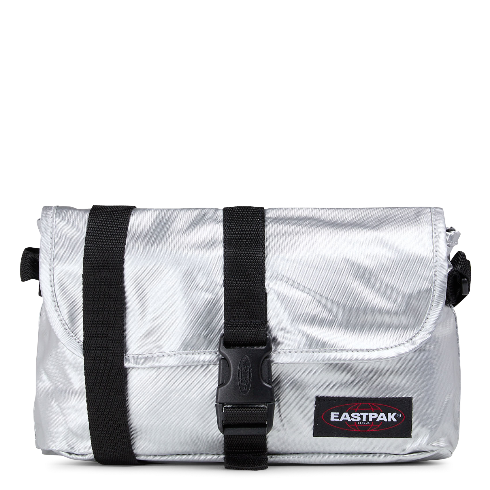Flap shoulder bag with buckle EASTPAK Silver
