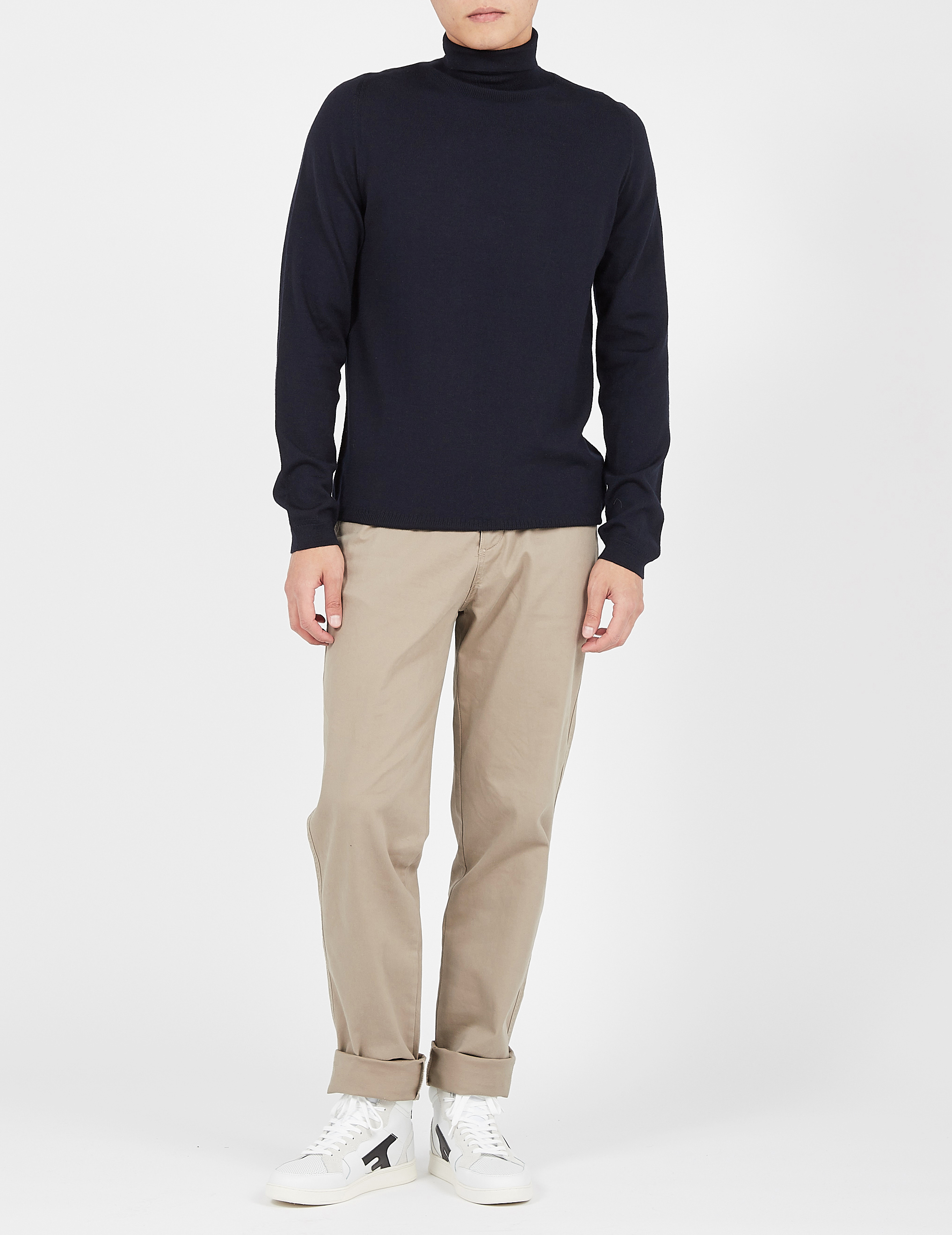 Rollkragenpullover aus Wolle, Regular Fit AU PRINTEMPS PARIS Blau