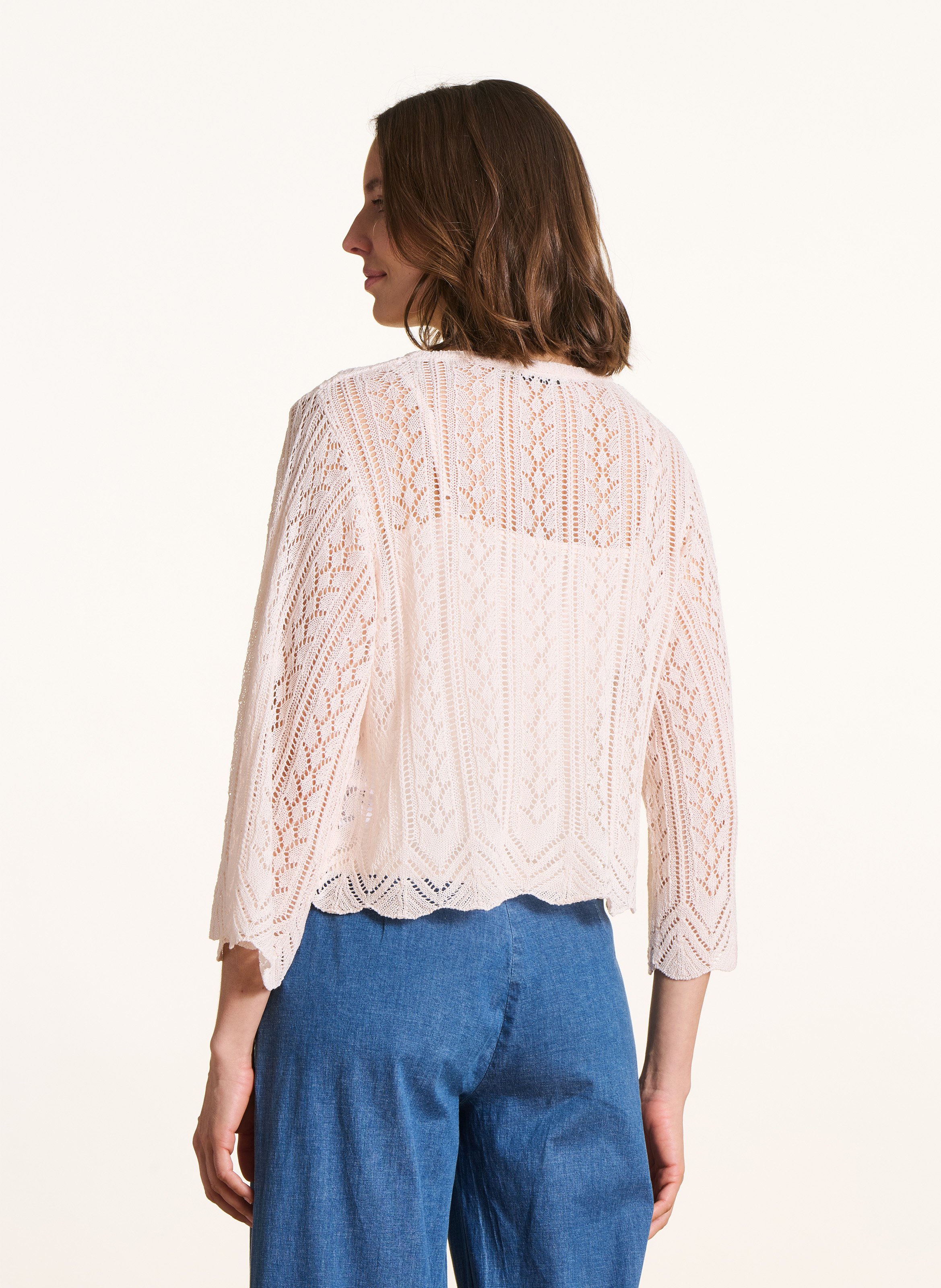 Pull oversize col bateau LA FEE MARABOUTEE Blanc