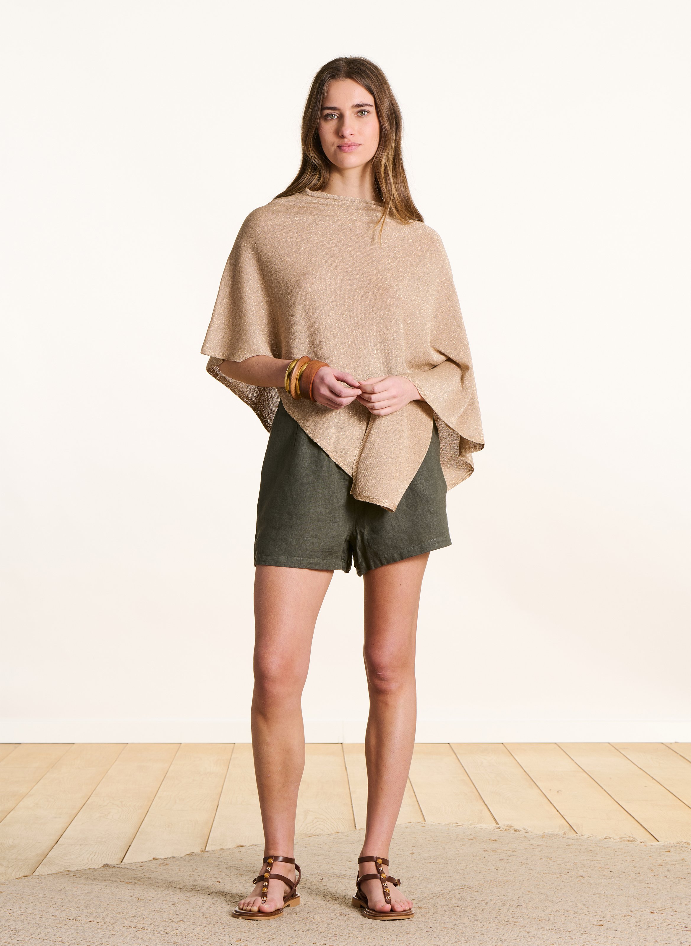 Poncho irisé LA FEE MARABOUTEE Jaune