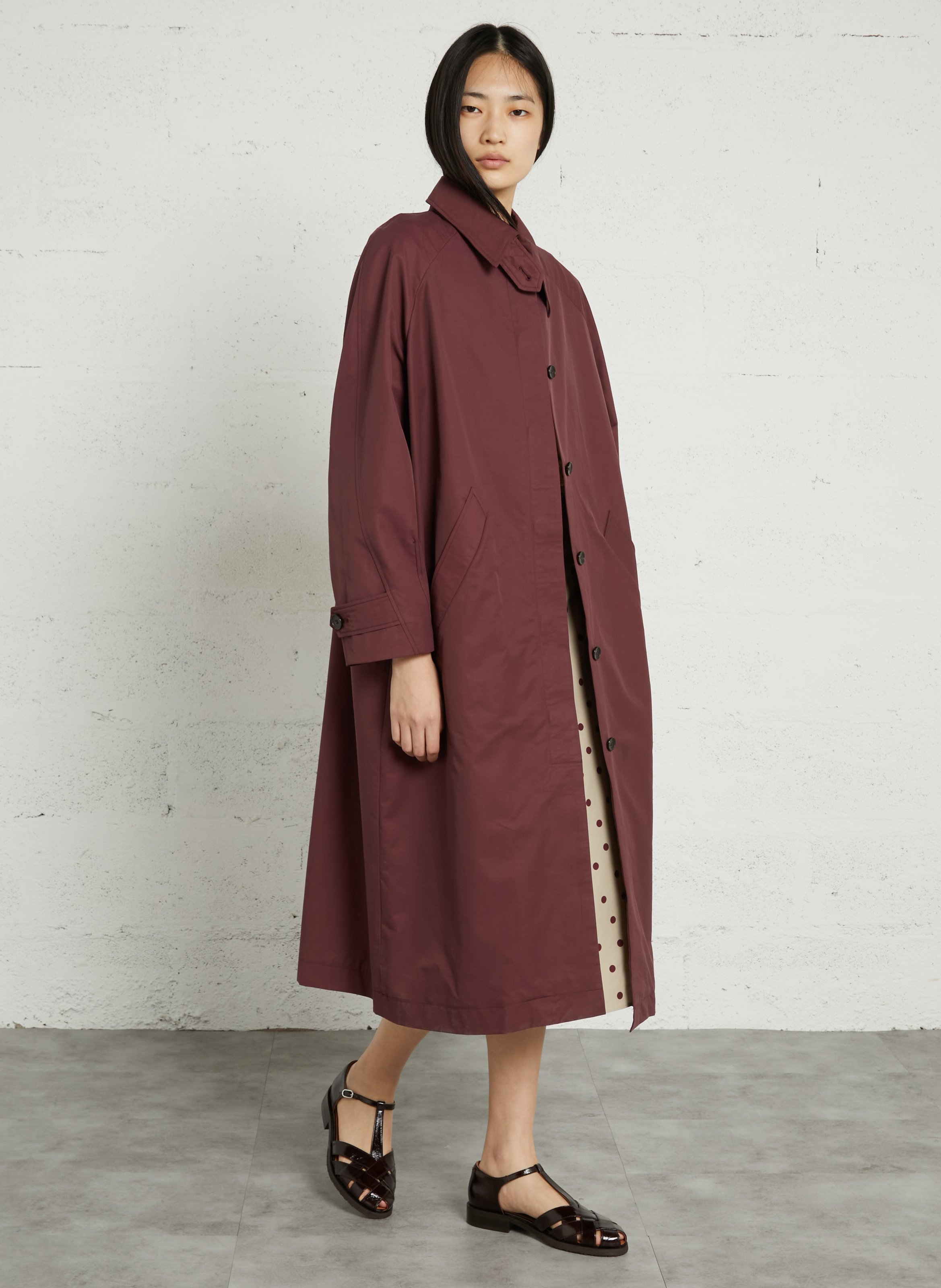 Weit geschnittener langer Trenchcoat BELLEPIECE Rosa