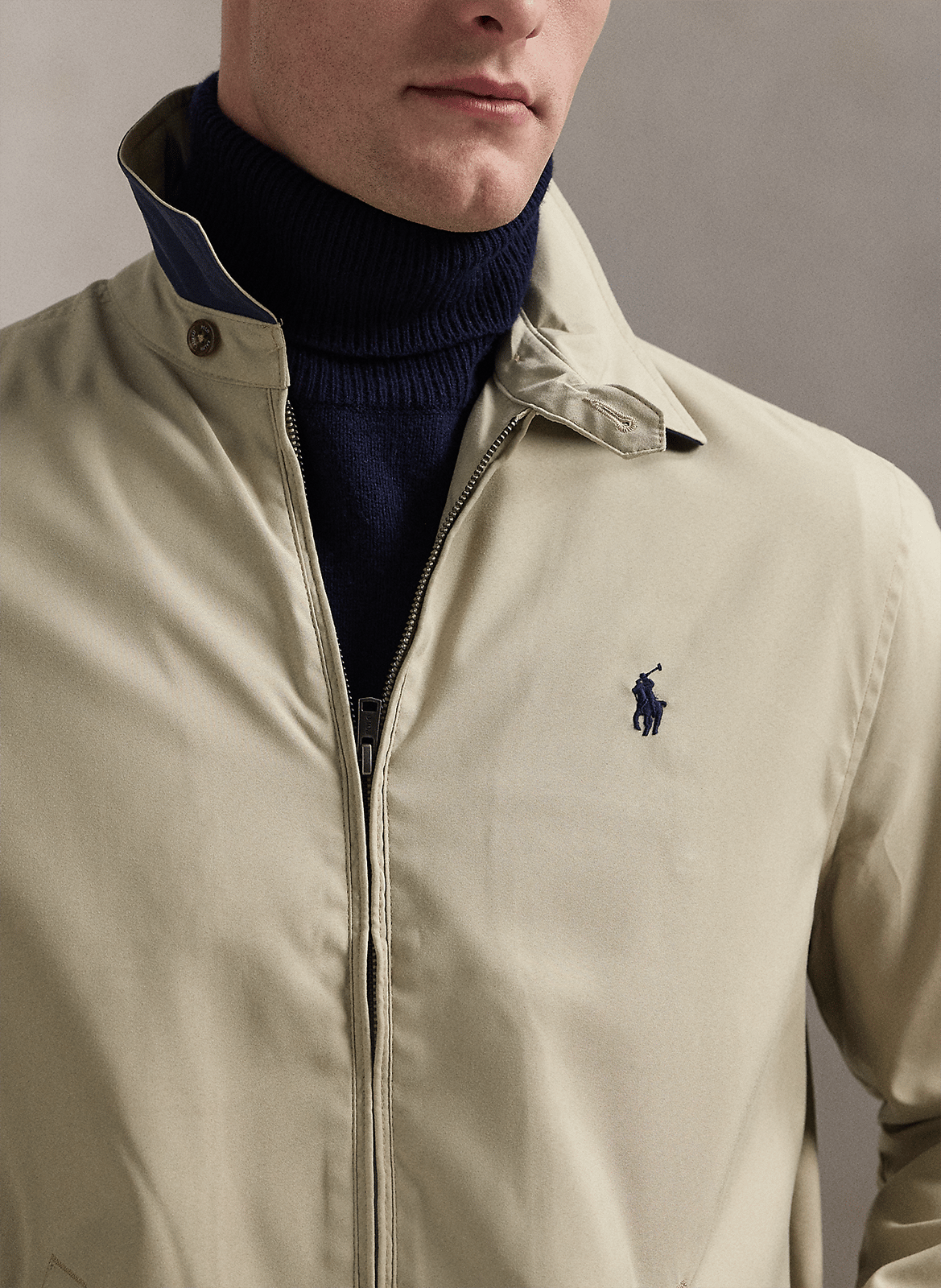 Ruimvallend jasje met klassieke kraag POLO RALPH LAUREN Beige