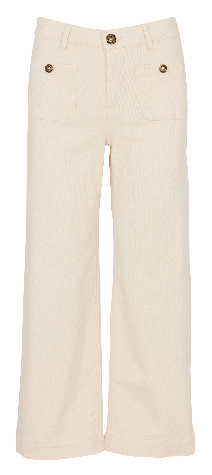 High-waisted cropped straight leg jeans MAISON 123 Beige