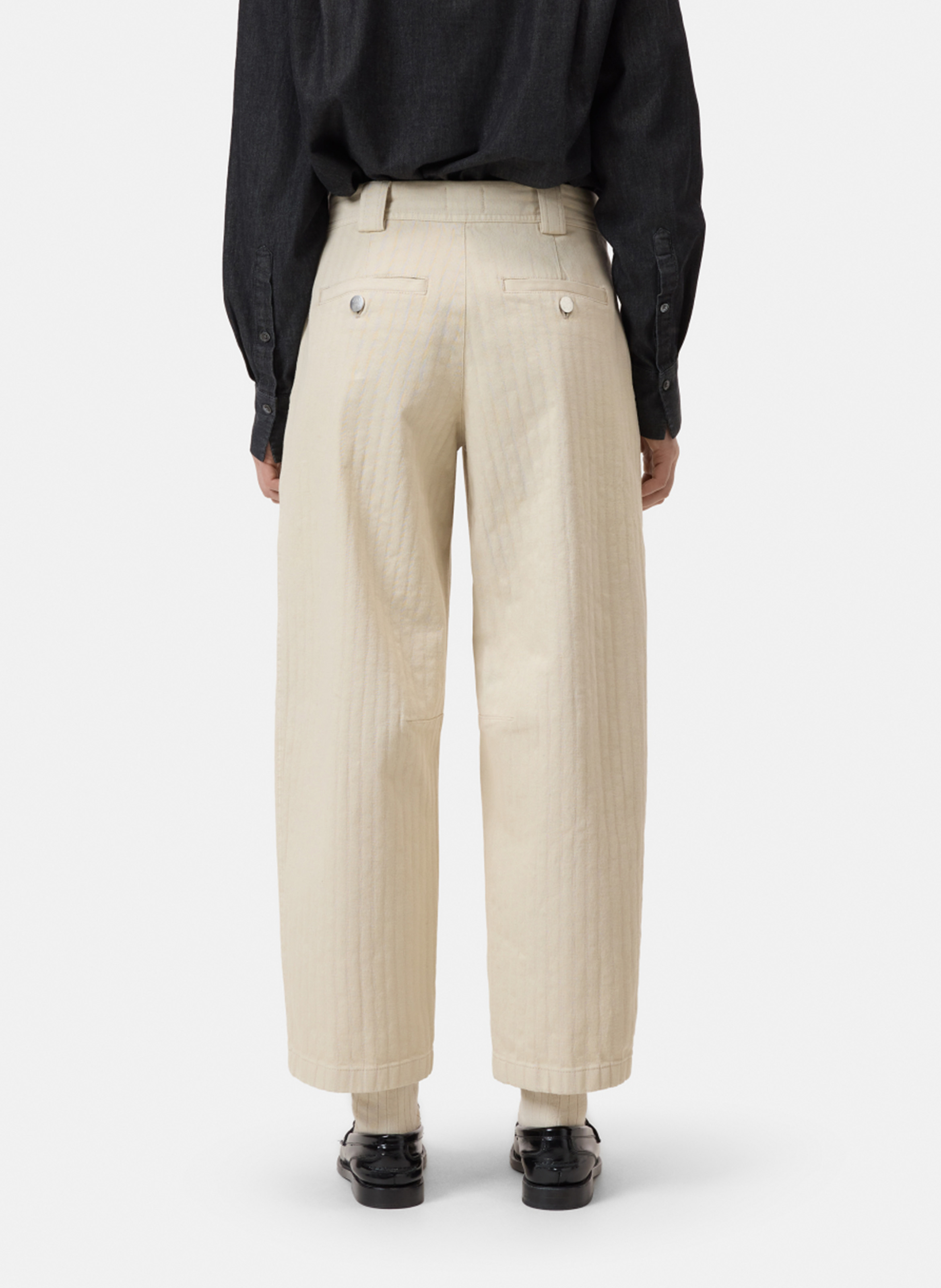 Pantalon large en coton CLOSED Marron