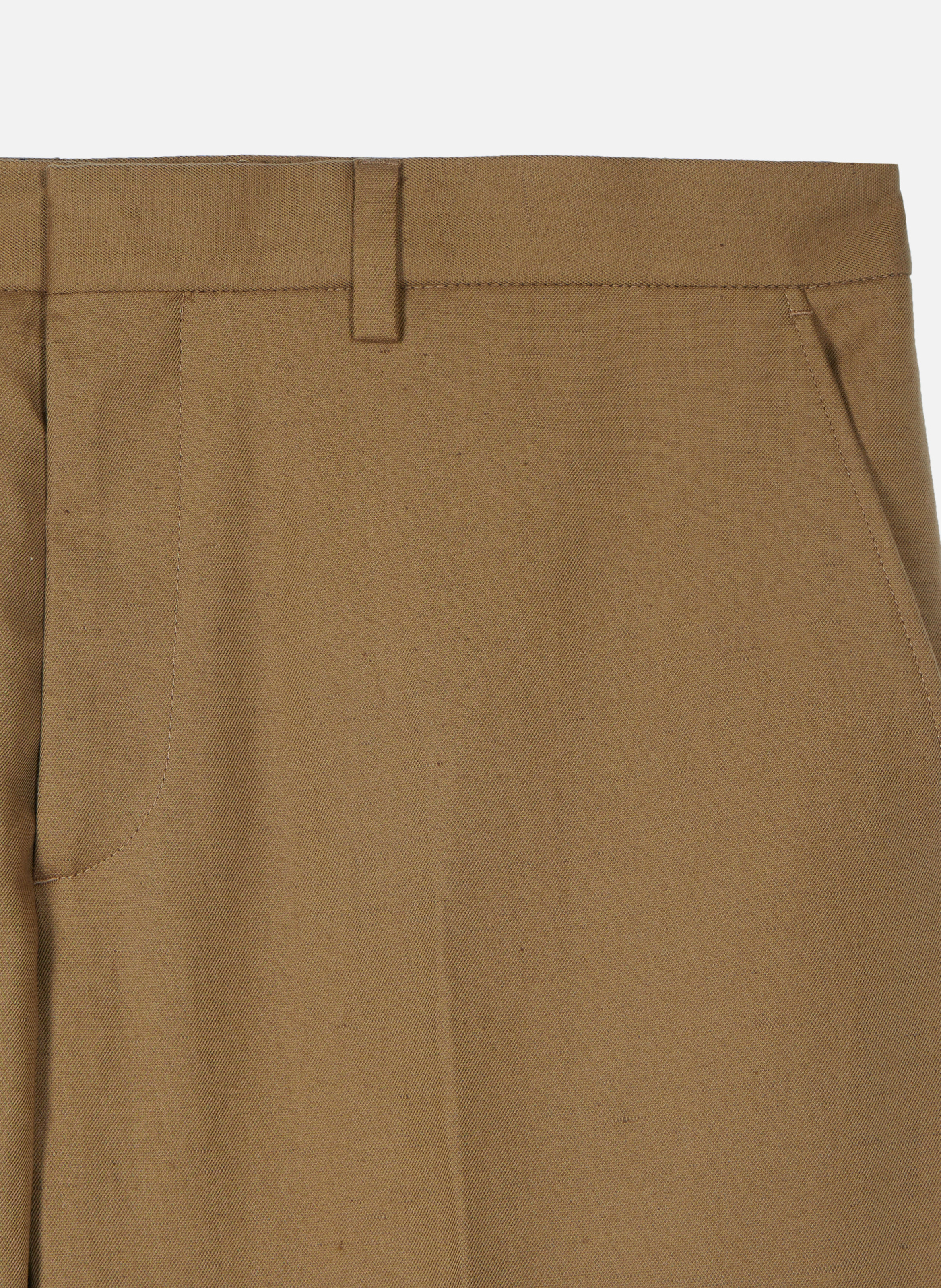 Cotton Linen Suit Trousers THE KOOPLES Brown
