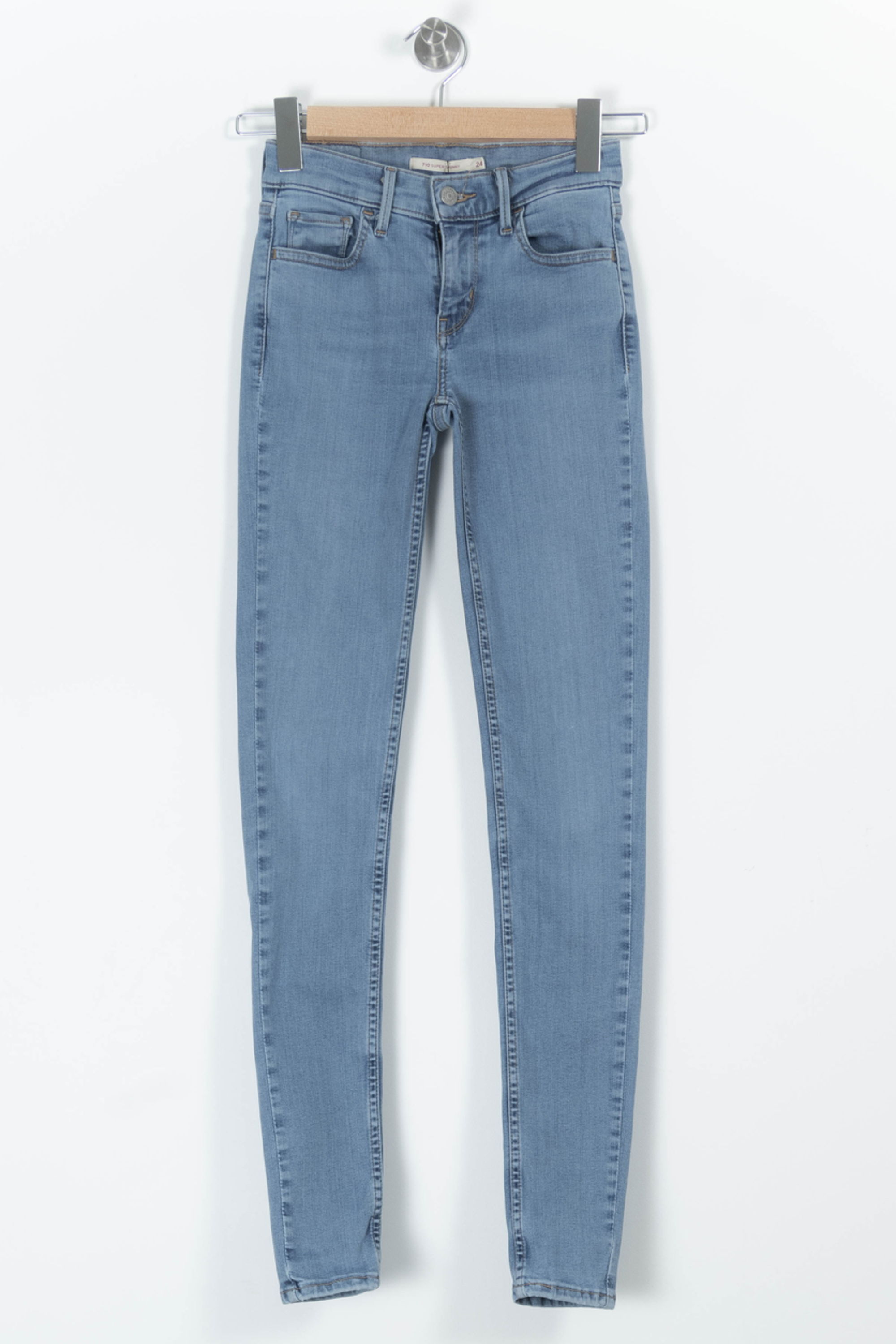 Cropped slim jeans with studs LEVI'S - Seconde main Blue