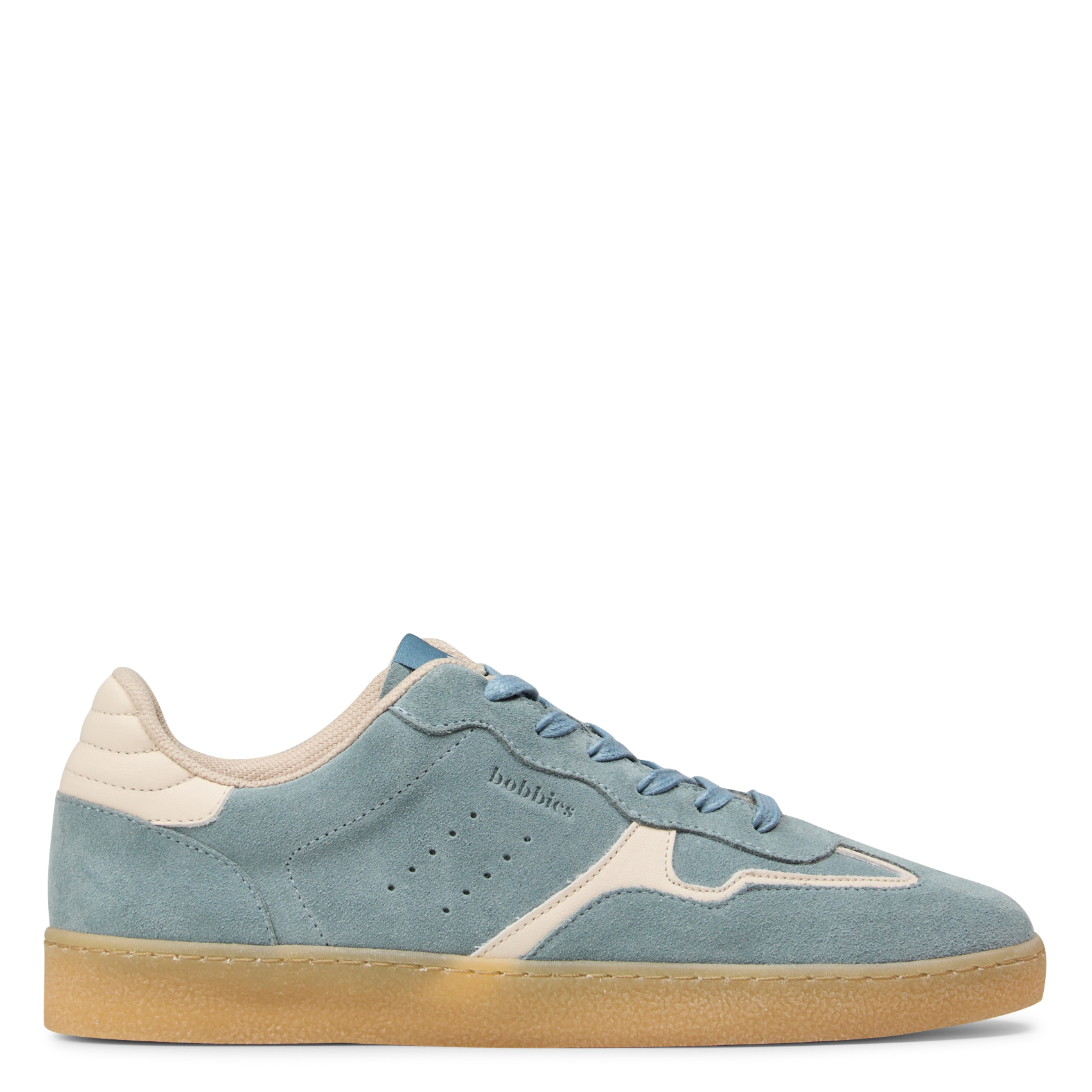 Baskets basses en cuir velours BOBBIES Bleu