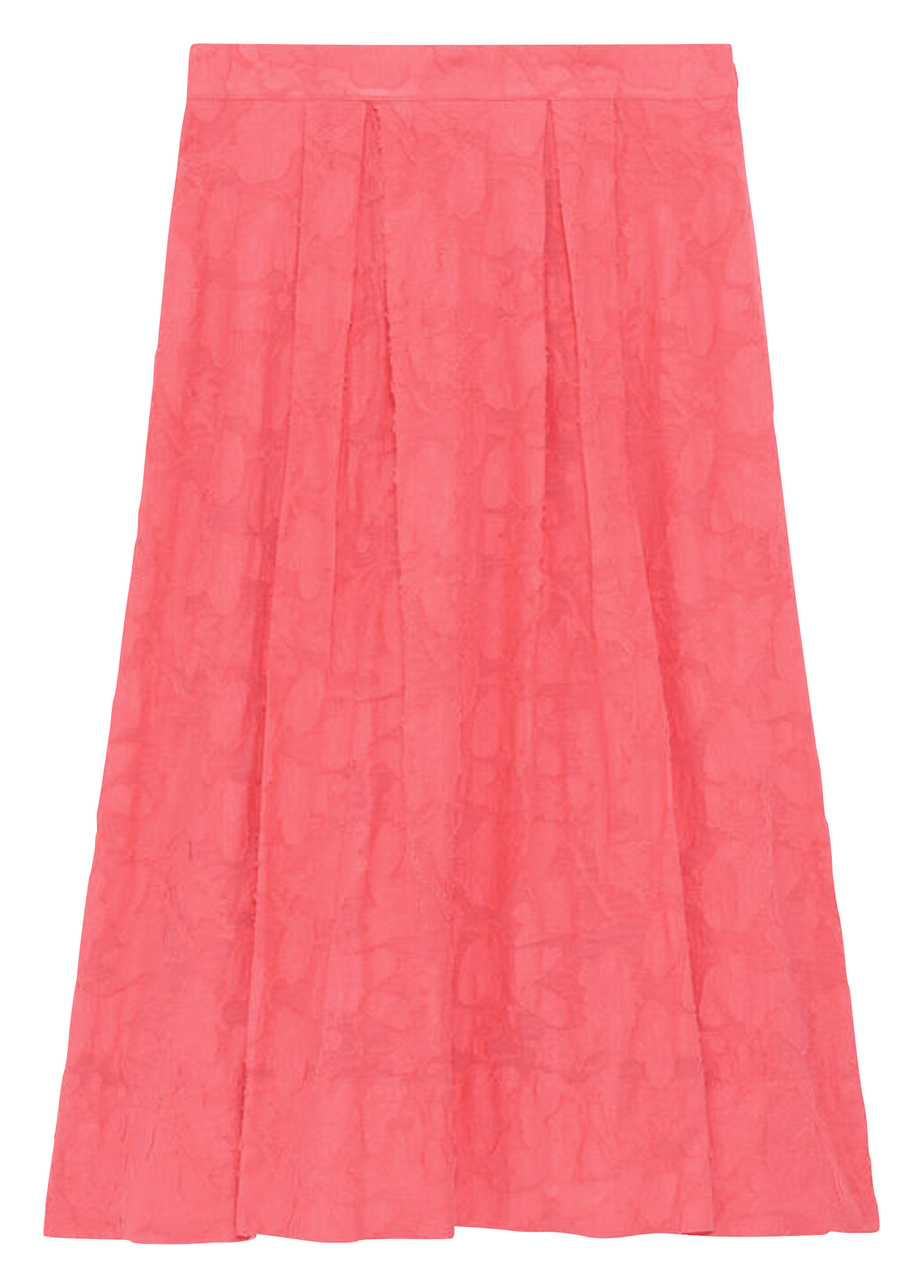 Cotton-blend midi skirt Pink
