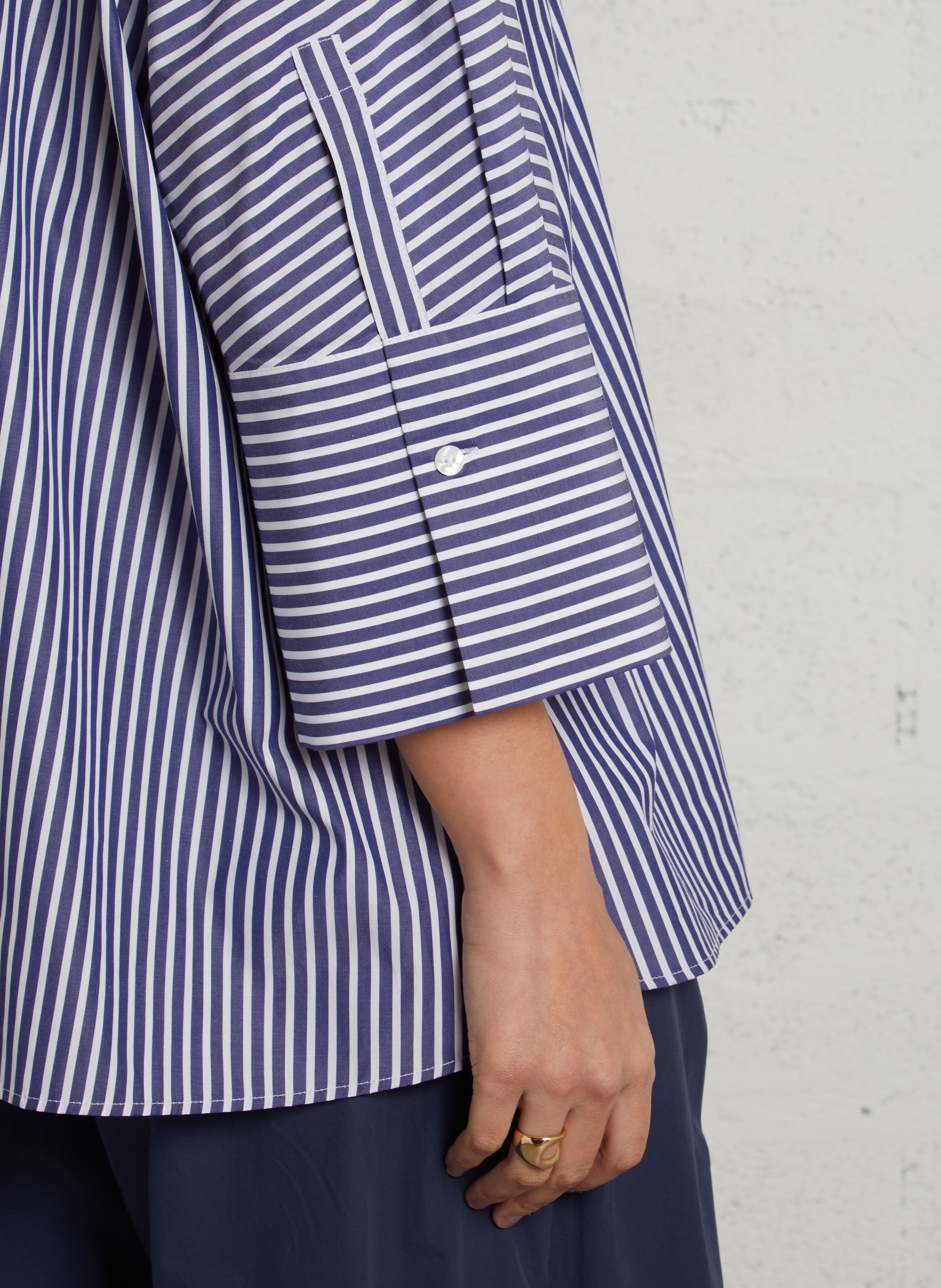 Chemise ample boutonnée à rayures MAX MARA WEEK END Bleu