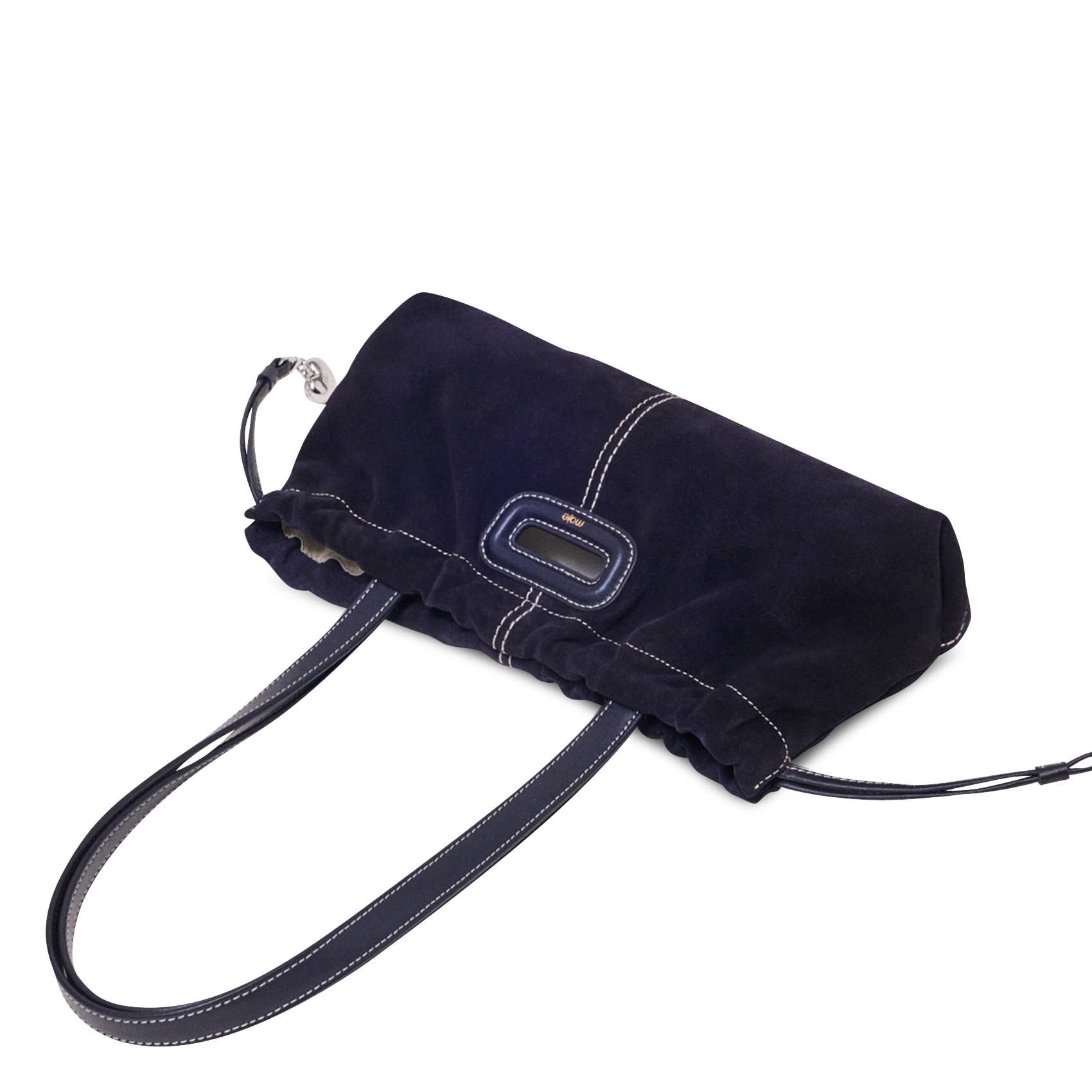 Sac porté épaule en cuir MAJE Bleu